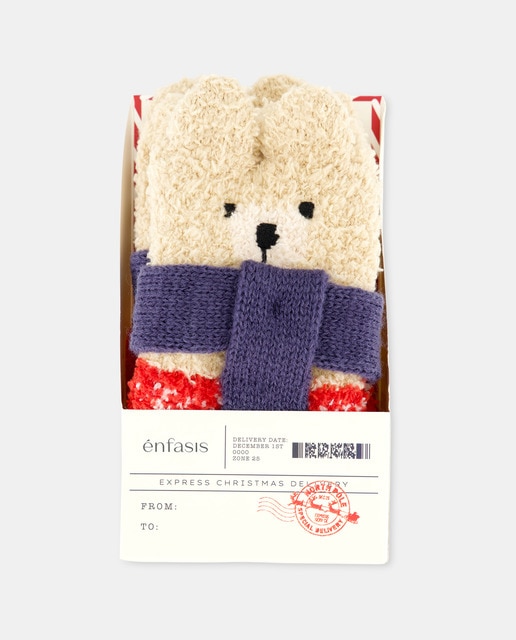 Imagen 0 de Calcetines de mujer navideños con ositos