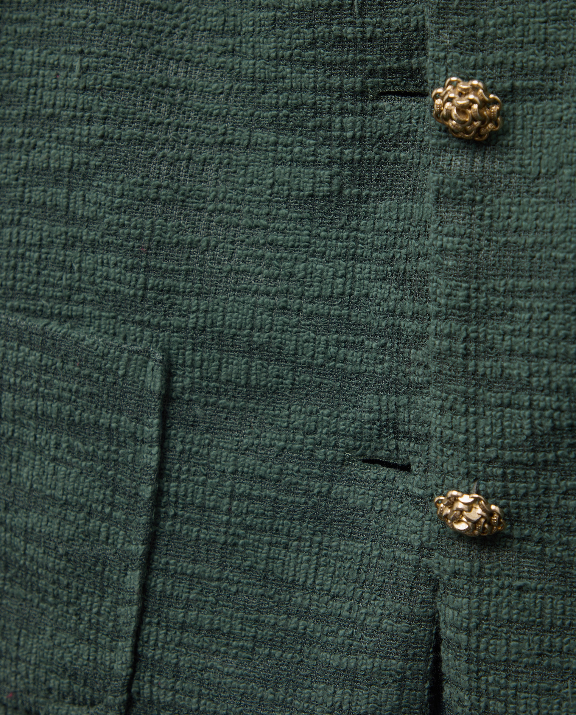 Casaco liso com manga comprida Verde-5