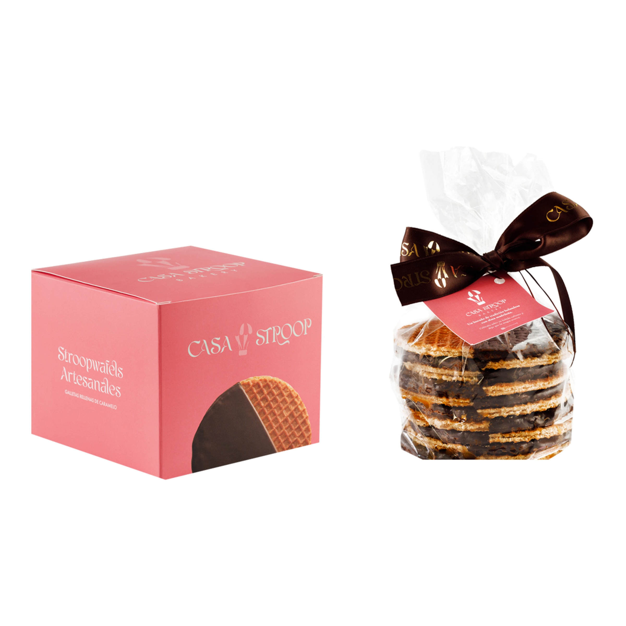 Imagen 0 de Galleta Stroopwafels rellena de caramelo y cubierta de chocolate Casa Stroop