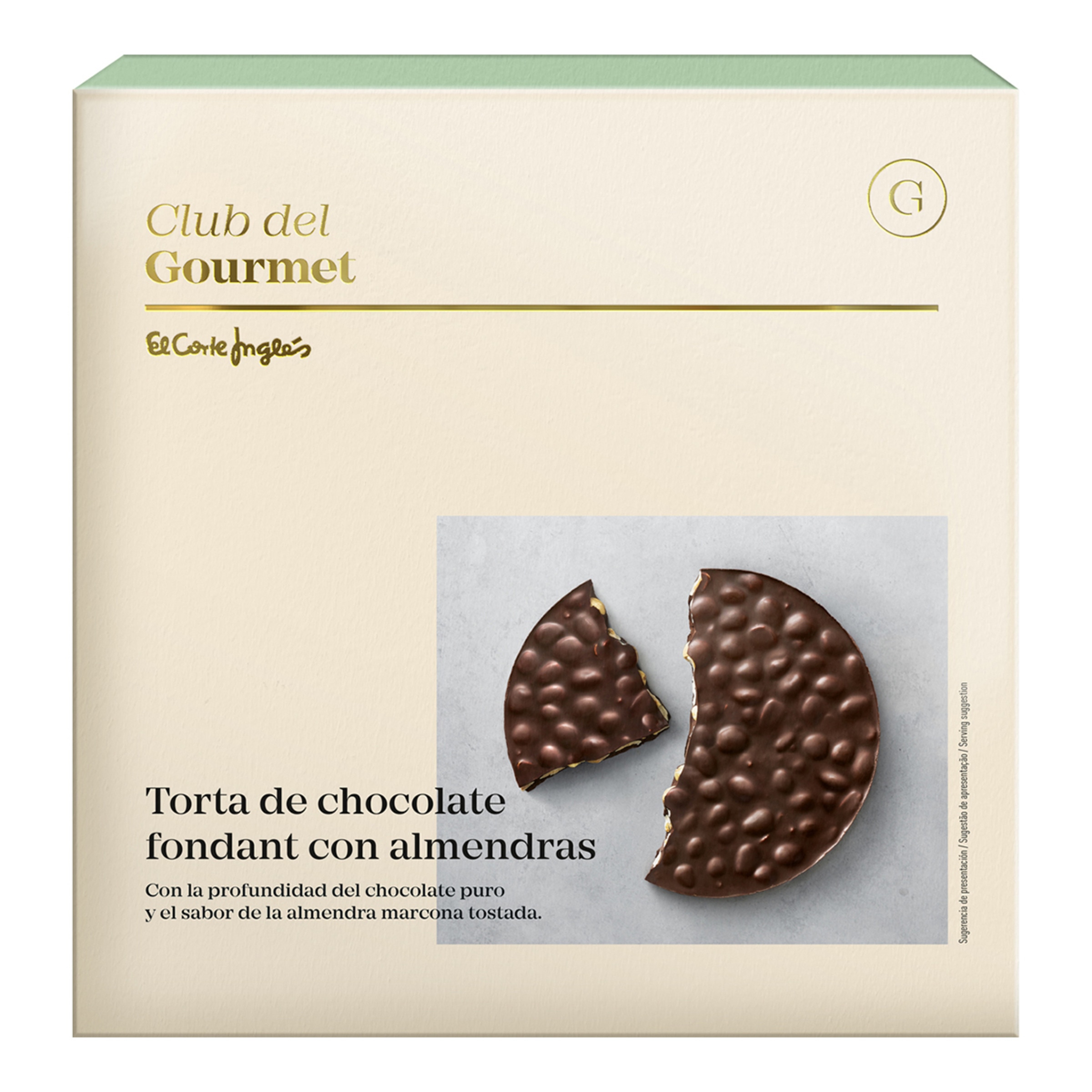 Torta de chocolate al fondant con almendras Club del Gourmet 1