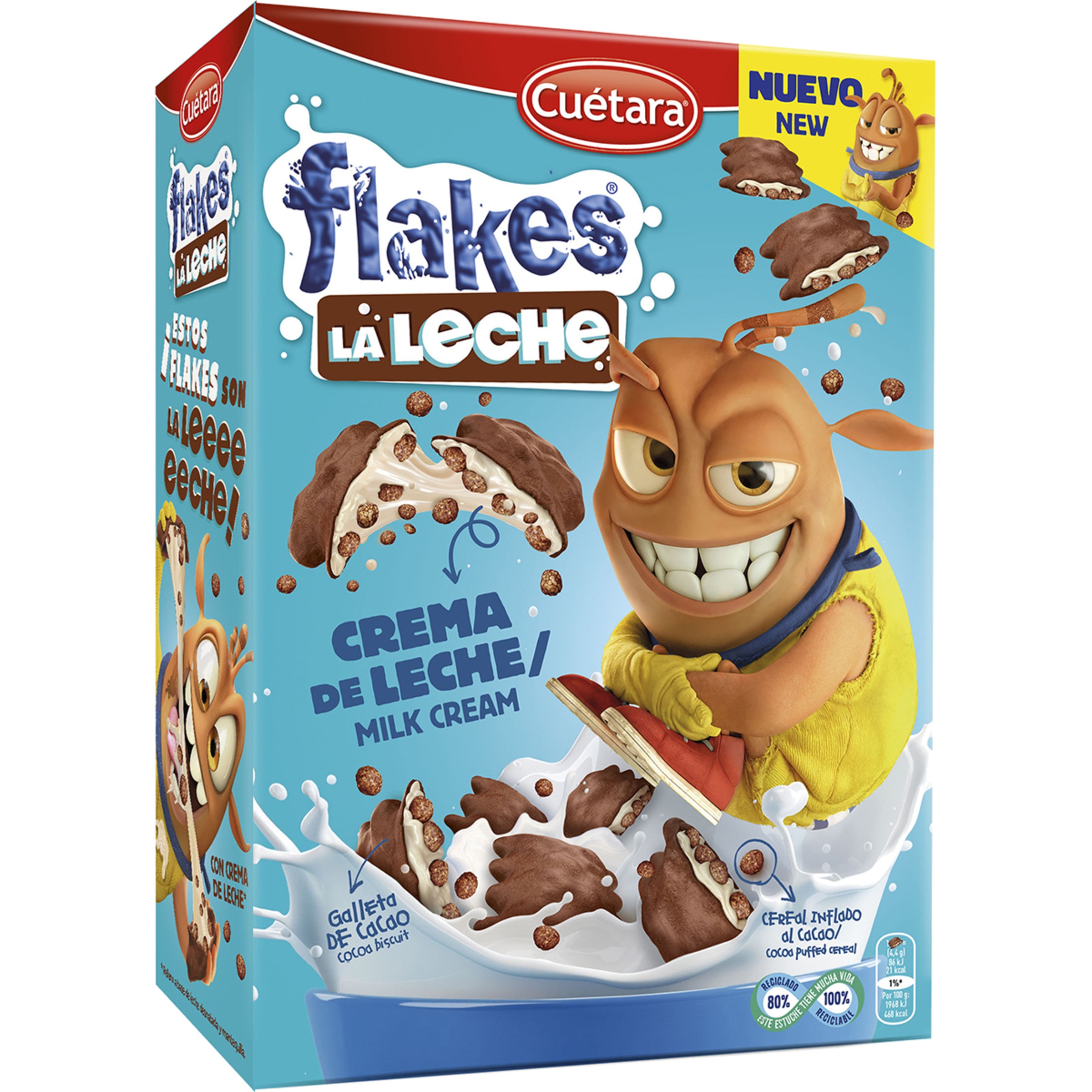 La Leche galletas de cacao rellenas de crema de leche paquete 480 g
