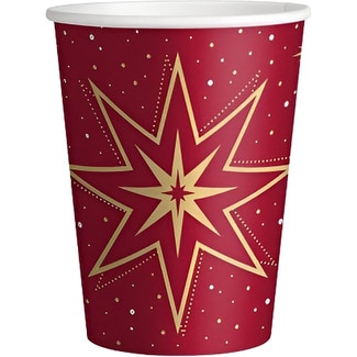 vaso cartón rojo Feliz Navidad 270 cc pack 6 unidades - Oh Yeah! Party