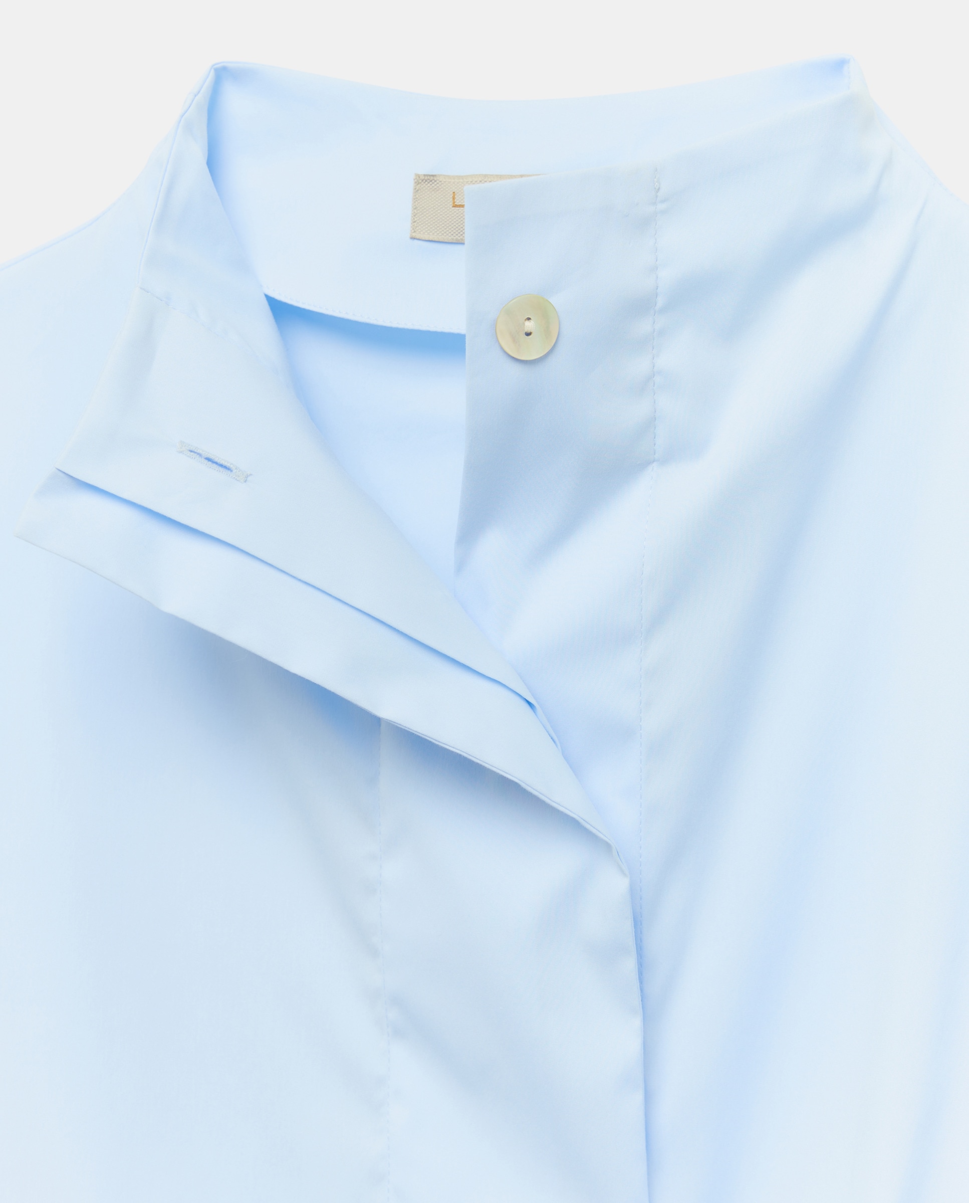 Camisa de Popelina Cruzada 410 Azul Claro-6