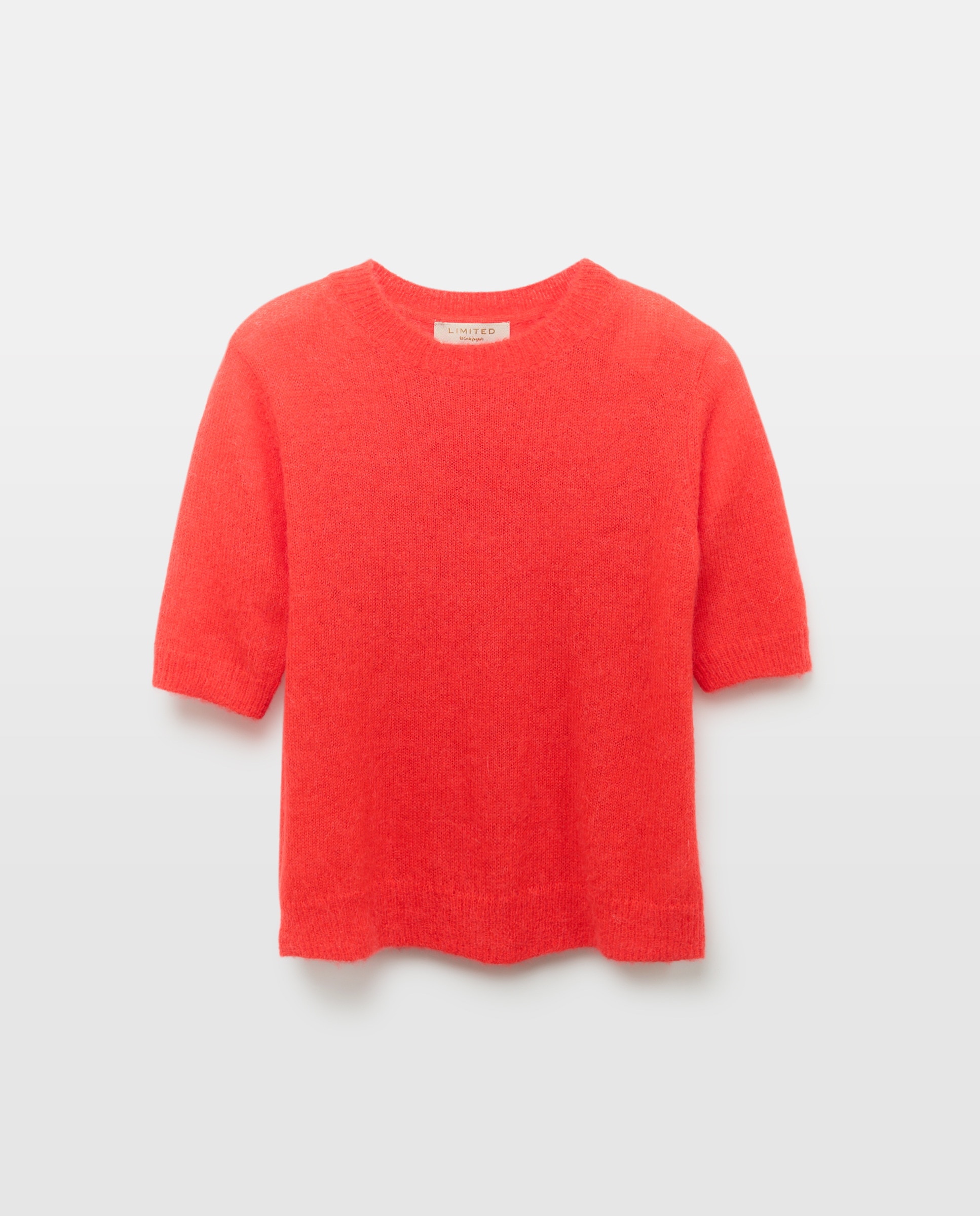 Camisola de Malha Tipo Top com Decote Redondo 600 Vermelho-5