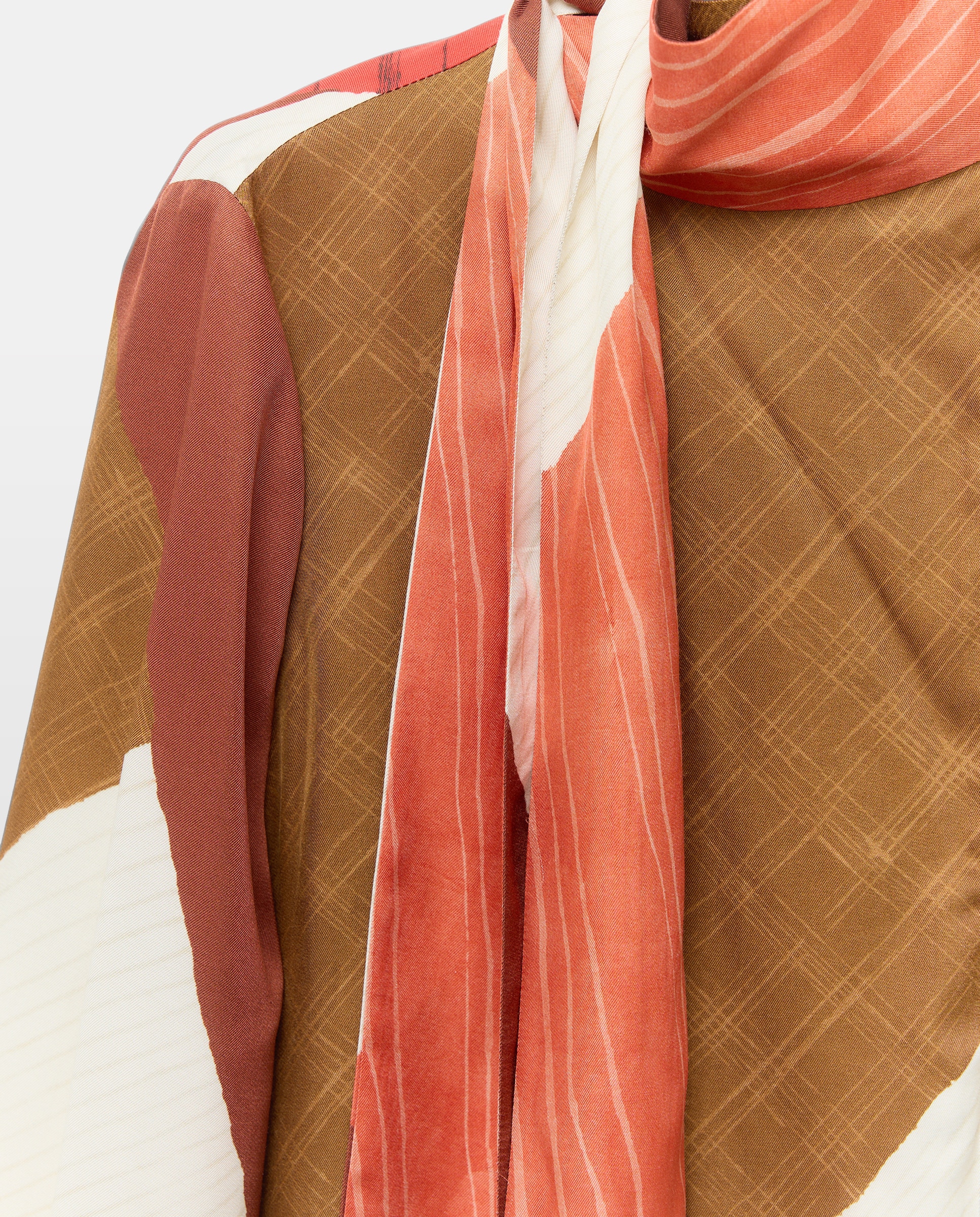 Blusa com Laço aos Quadrados Vermelho-6