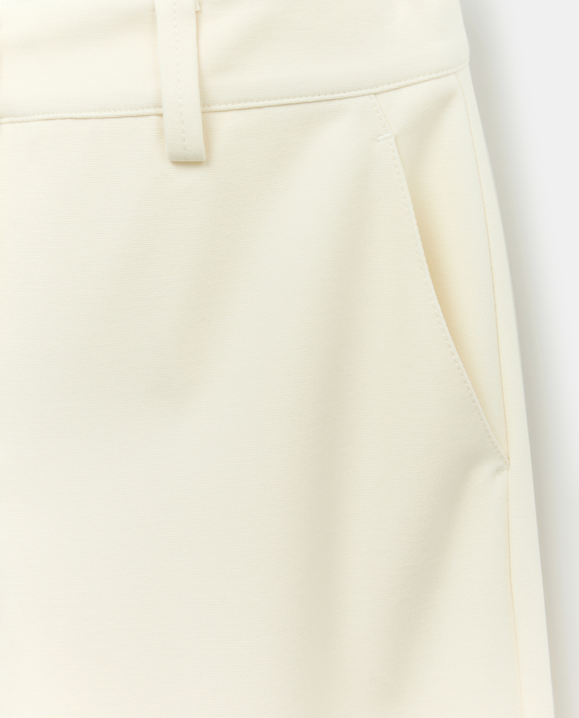 Calças de Malha com Pespontos 120 Cru-2