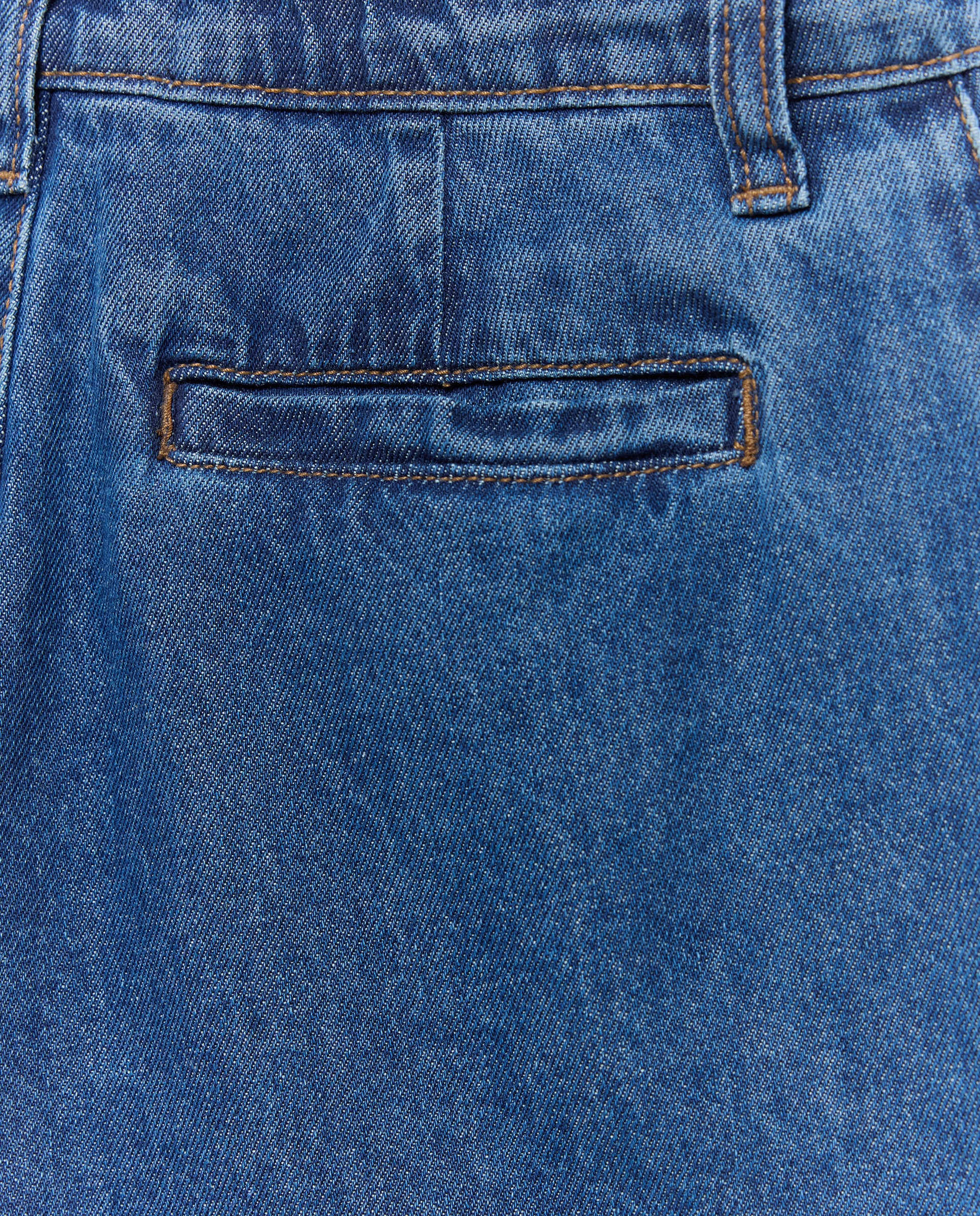 Jeans Wide Leg com Pinças Azul Suave-2