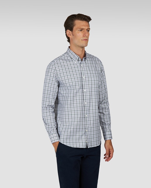 Imagem 0 de Camisa com Botão no Colarinho e Vários Quadrados Pequenos