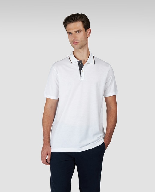 Imagen 0 de Polo de hombre manga corta cuello ribete