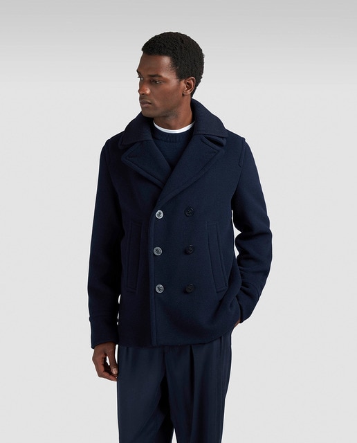 Imagen 0 de Abrigo de hombre cruzado lana peacoat