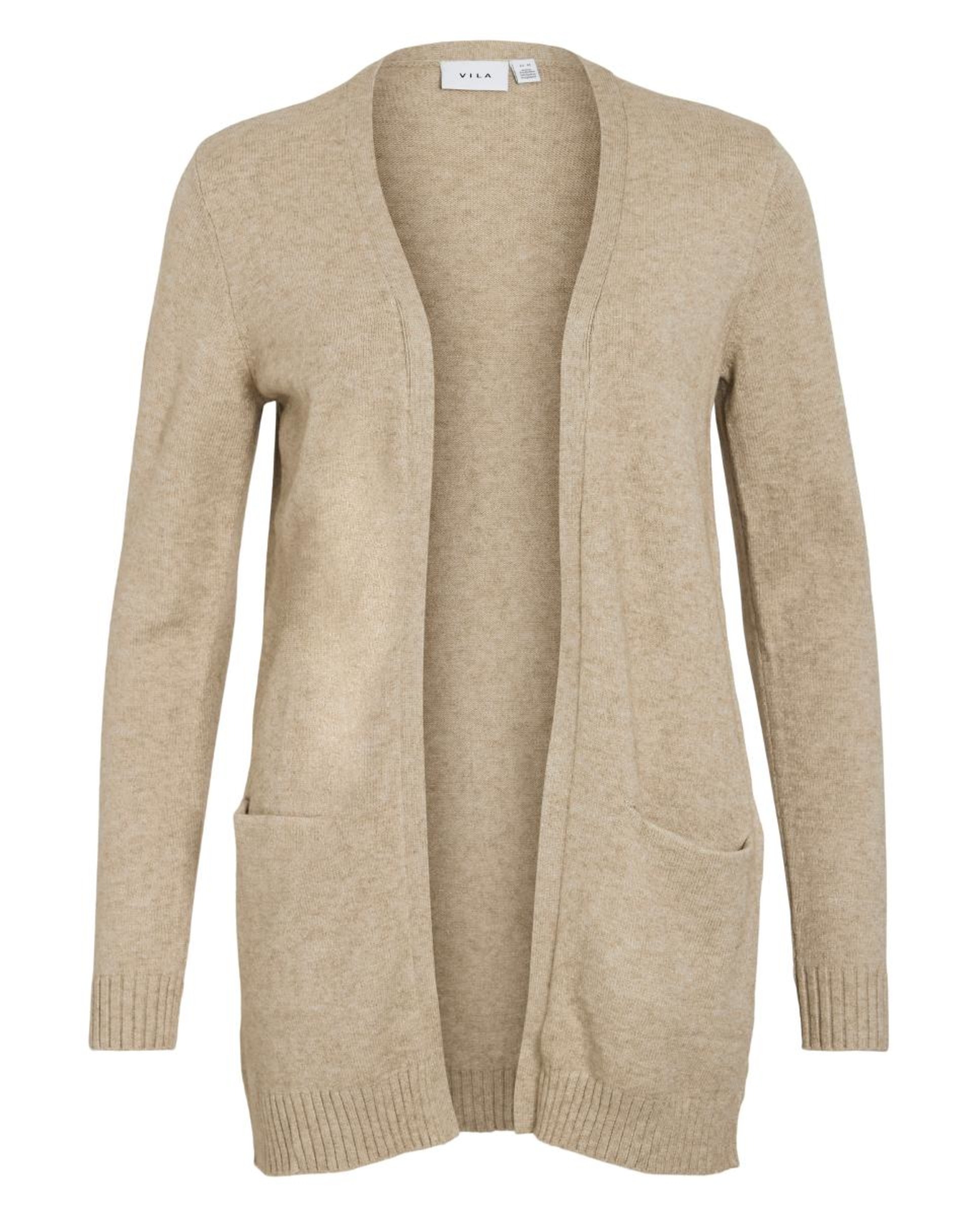 Chaqueta de punto mujer - Vila - Beige Beige-5