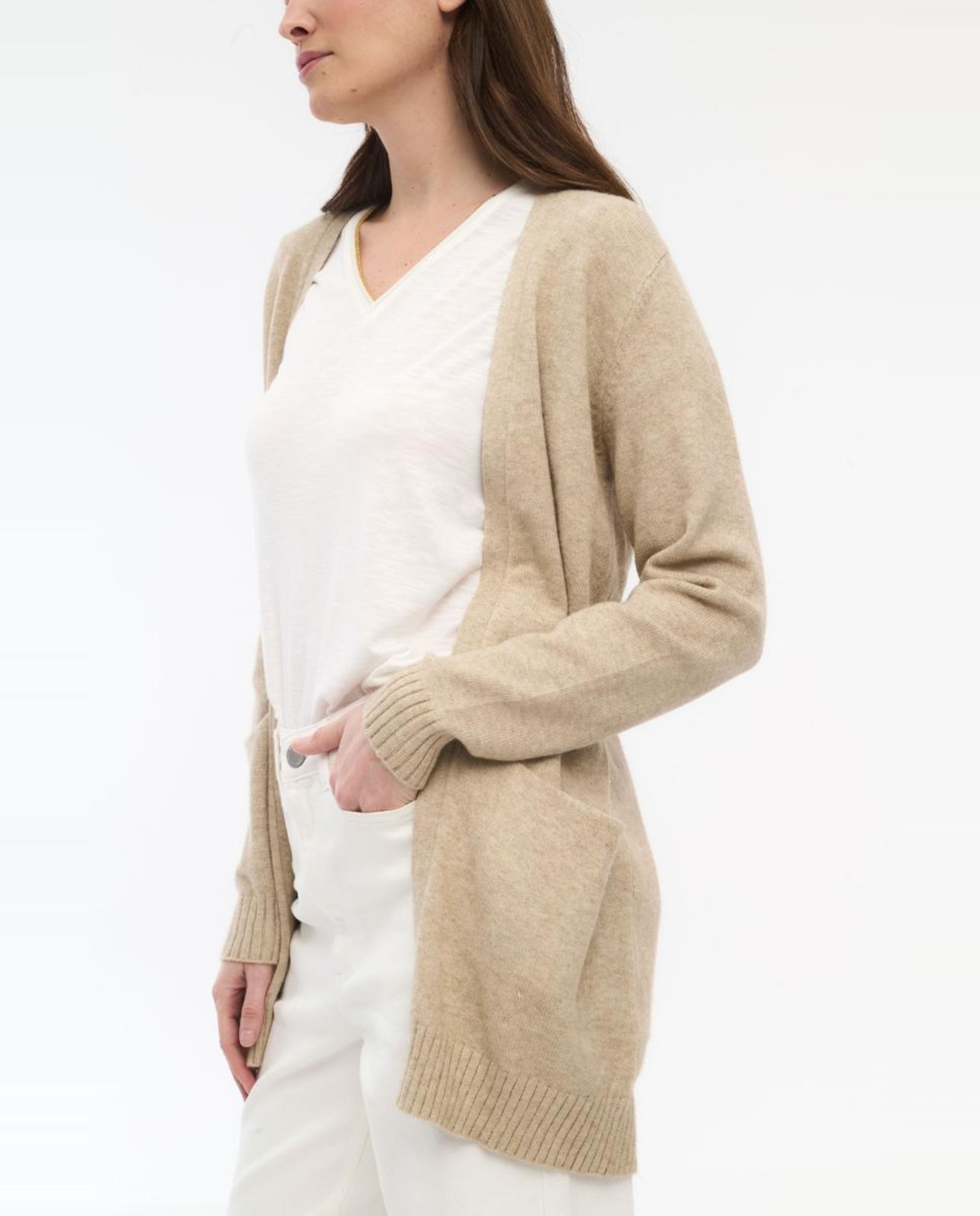 Chaqueta de punto mujer - Vila - Beige Beige-3
