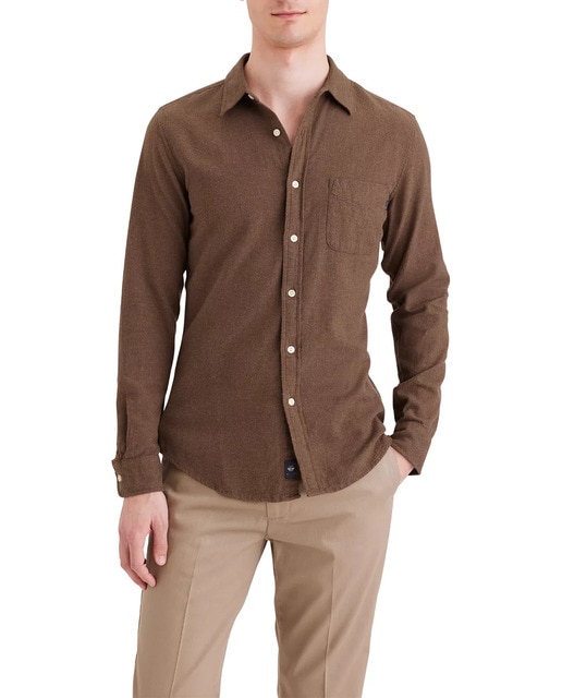 Imagen 0 de Camisa de hombre de manga larga y corte slim