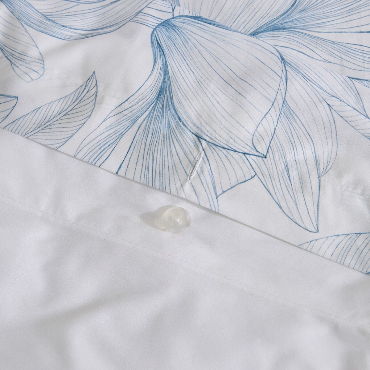 Conjunto de Capa de Edredão de Algodão Amy Azul-7