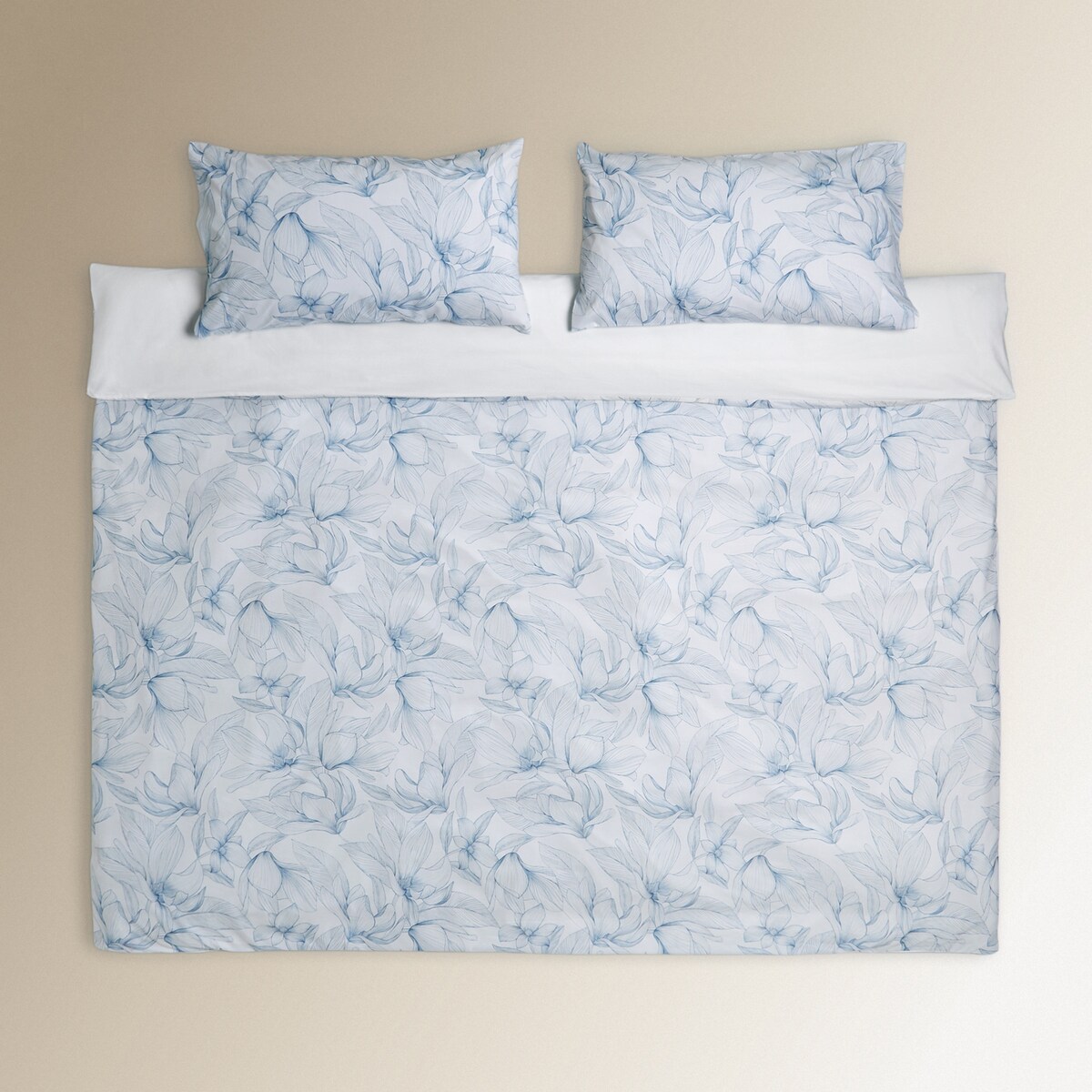 Conjunto de Capa de Edredão de Algodão Amy Azul-2