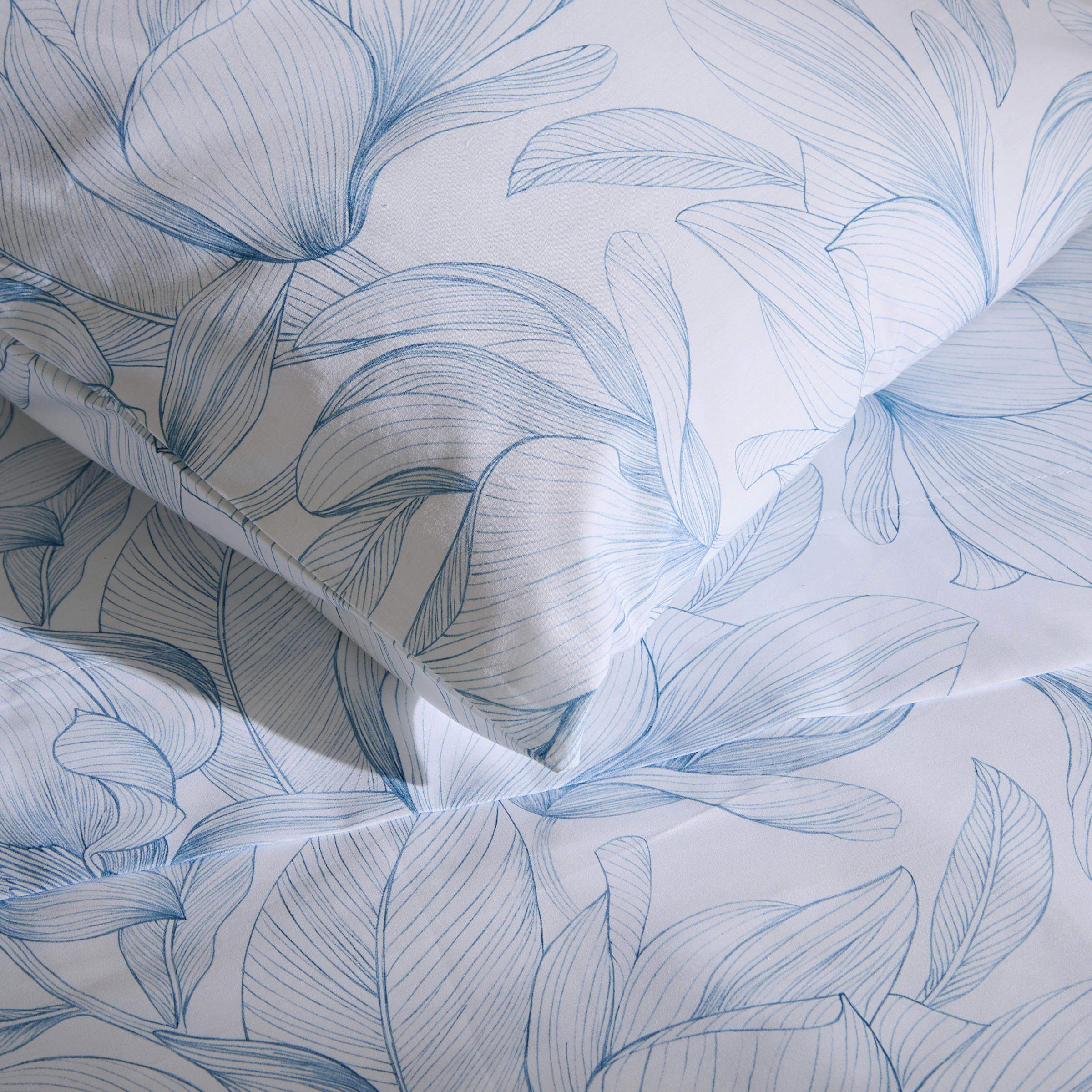 Conjunto de Lençóis de Algodão Amy Azul-3