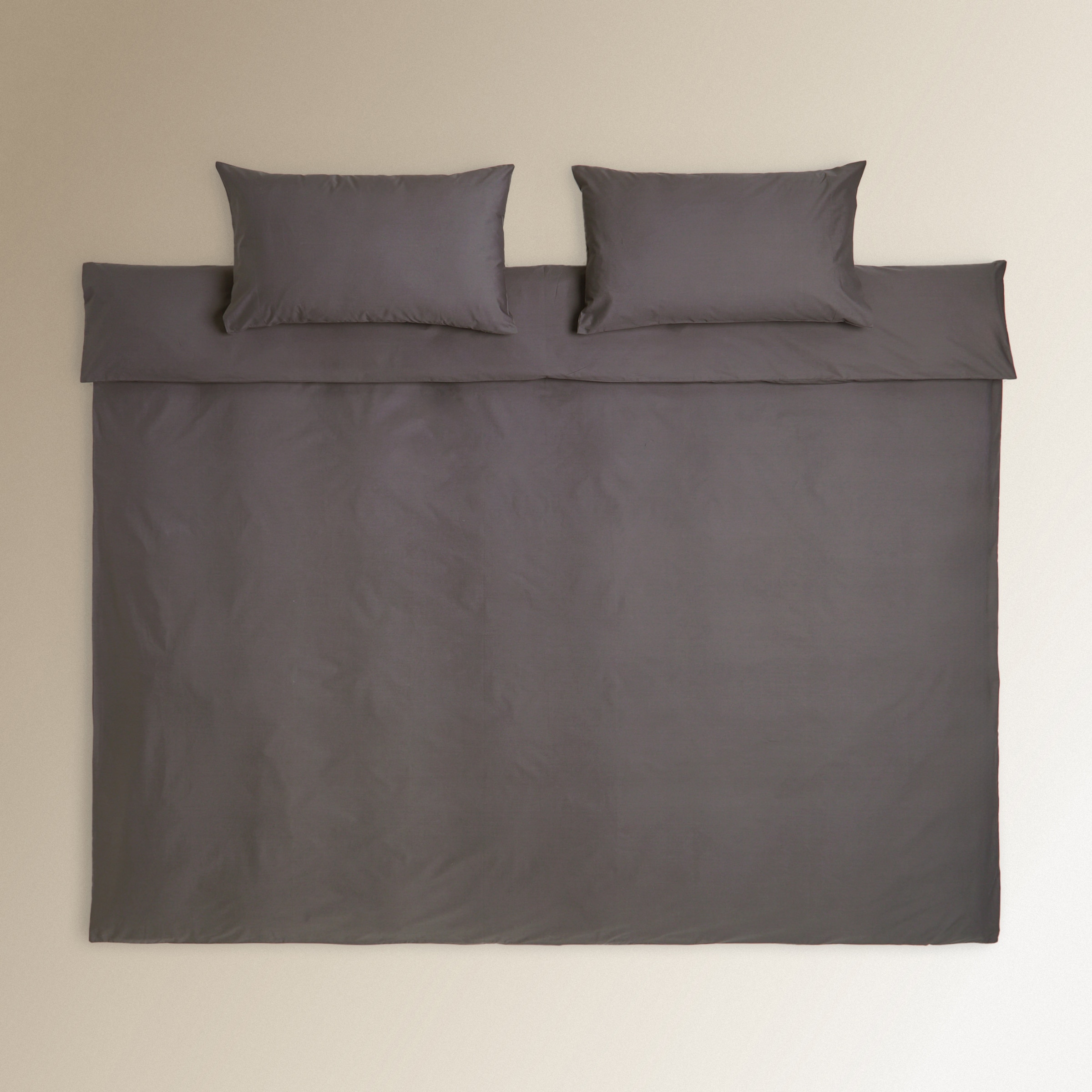 Capa de Edredão de Algodão Percal 200 Fios Antracite-2