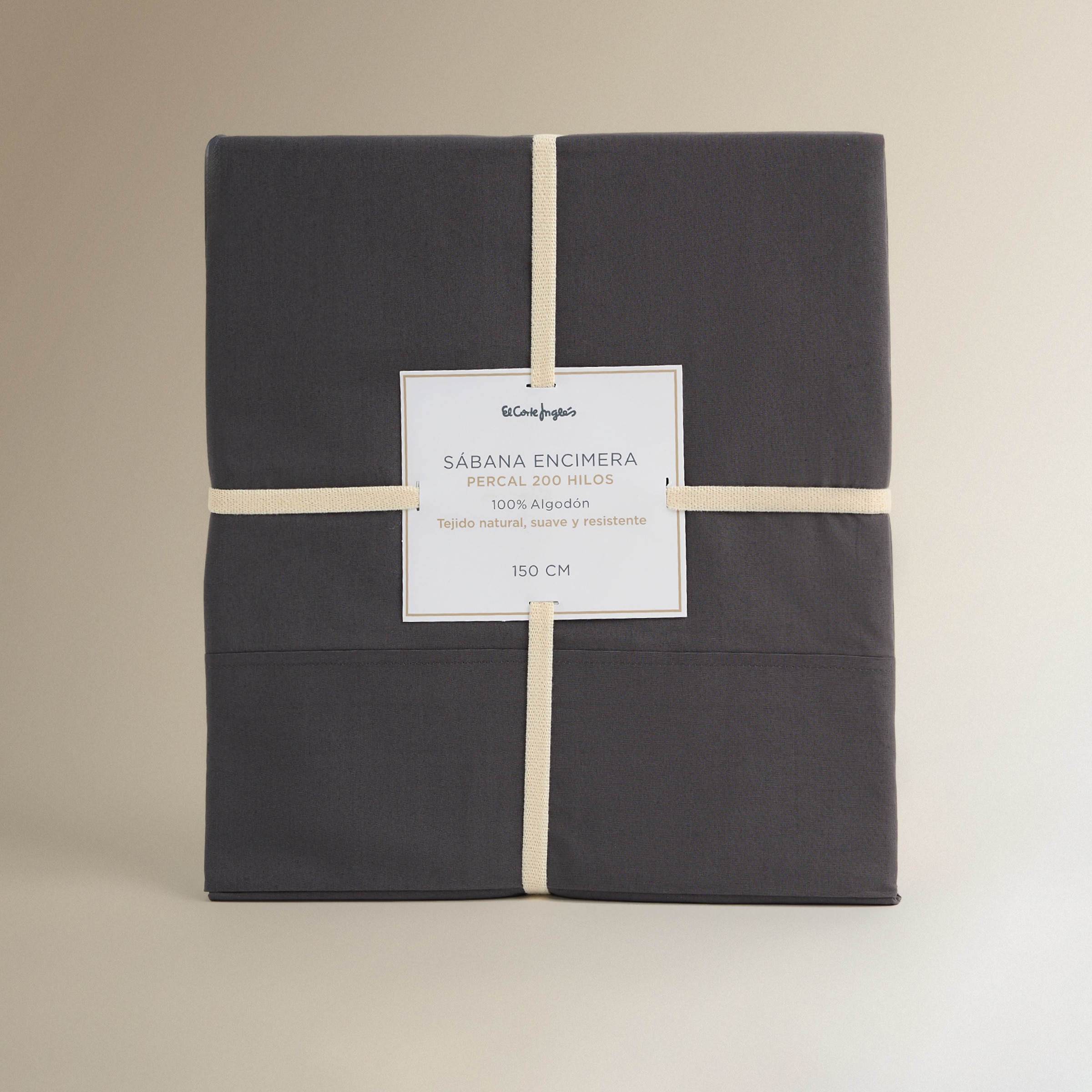 Lençol de Cima de Algodão Percal 200 Fios Antracite-6