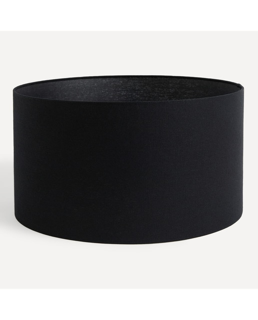 Imagen 0 de Pantalla cilíndrica negra de lino 100% Nimes El Corte Inglés