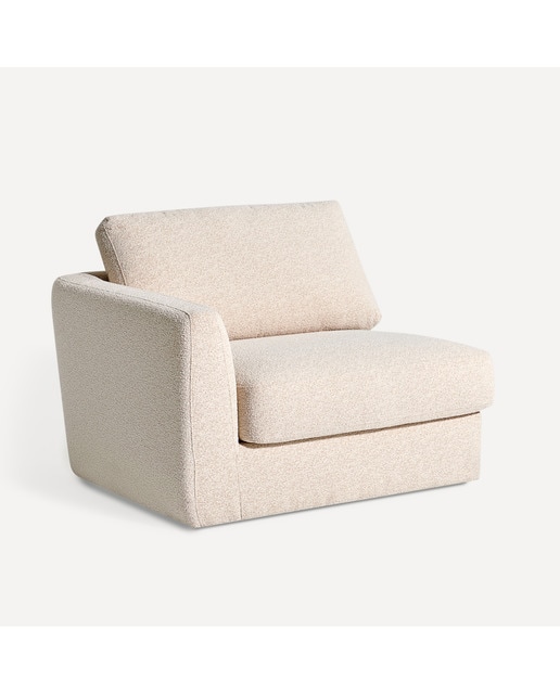 Imagen 0 de Módulo de 1 plaza con brazo izquierdo y tejido bouclé para sofá Malmo Room - El Corte Inglés