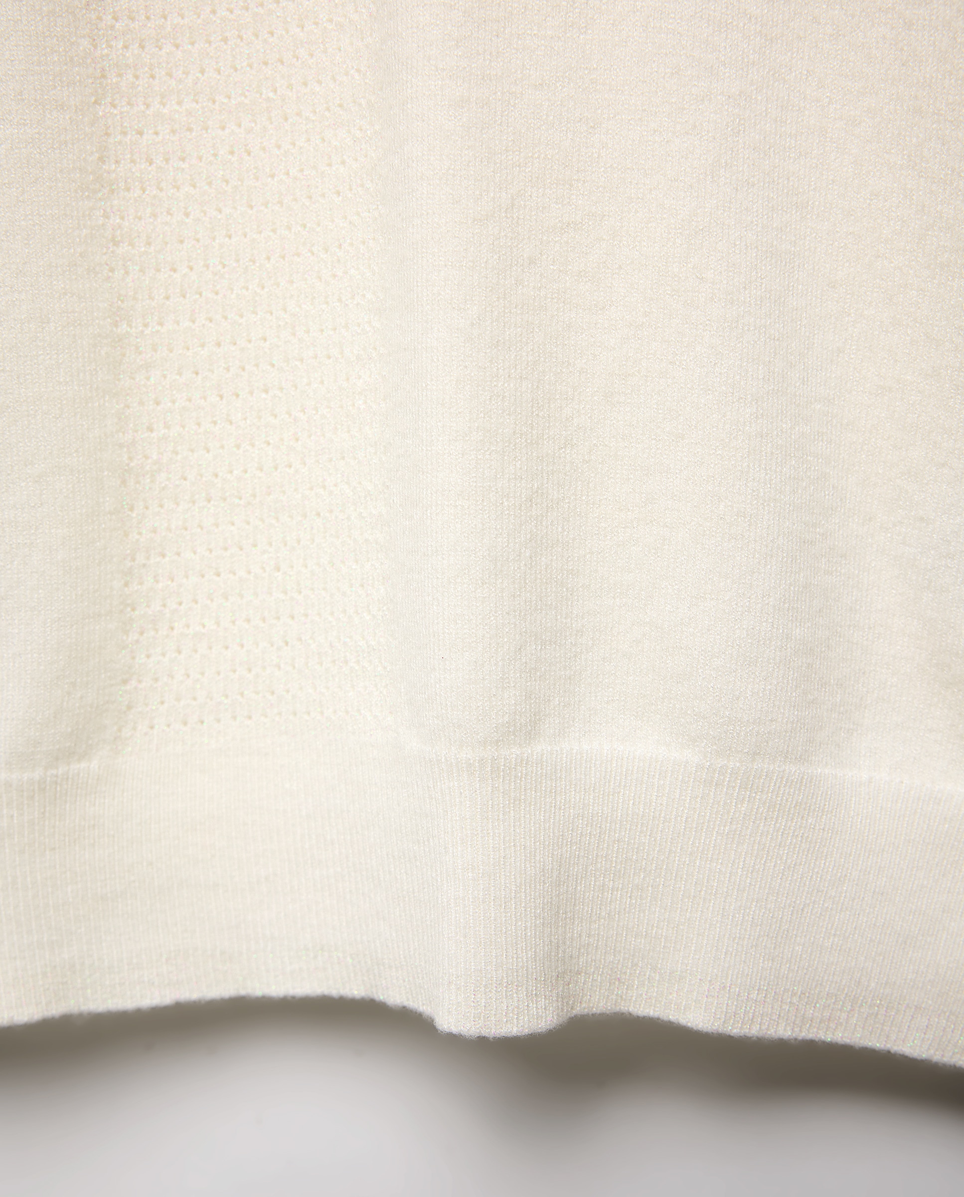 Camisola de malha lisa com manga comprida Natural-5