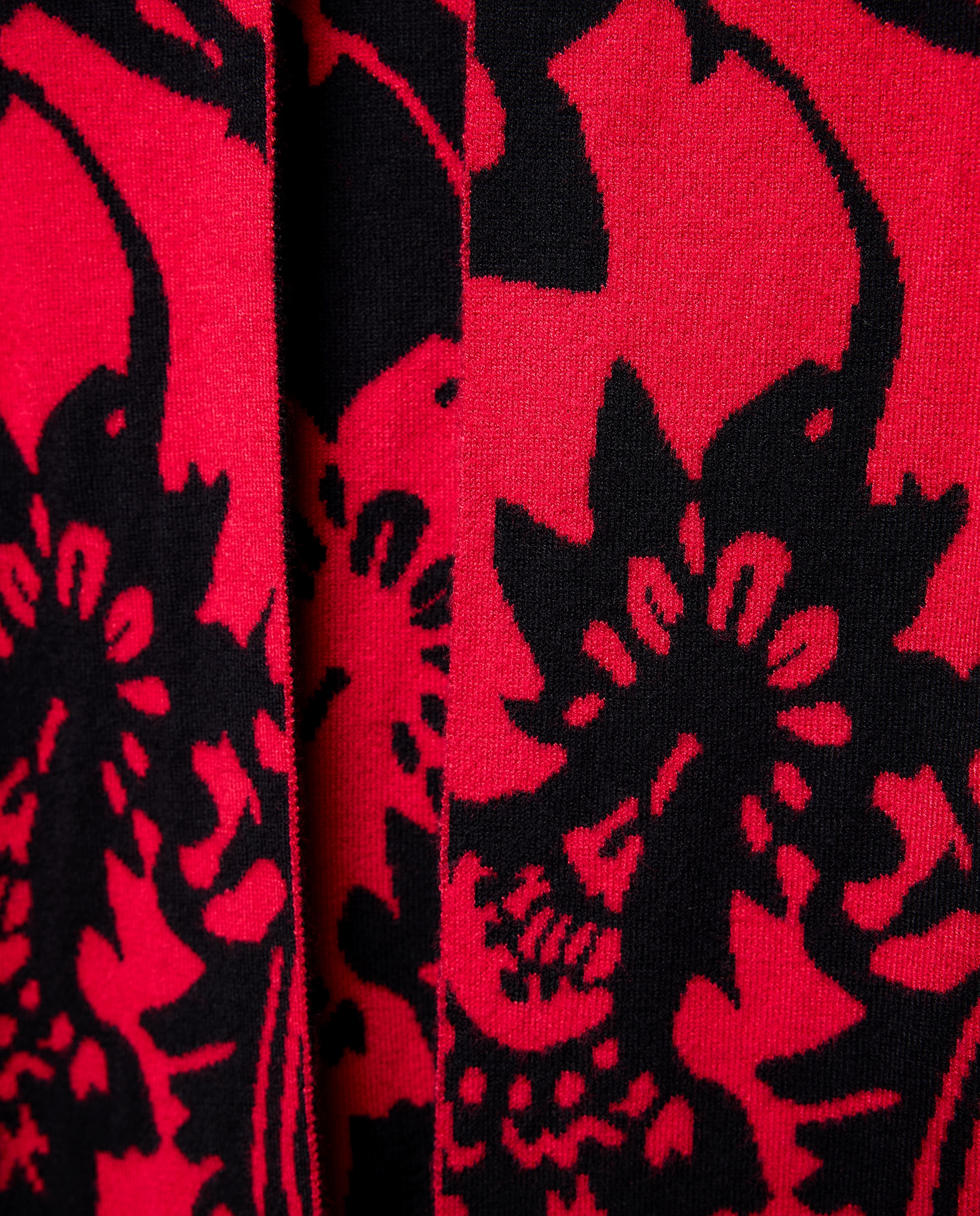 Casaco liso com manga comprida Vermelho-2