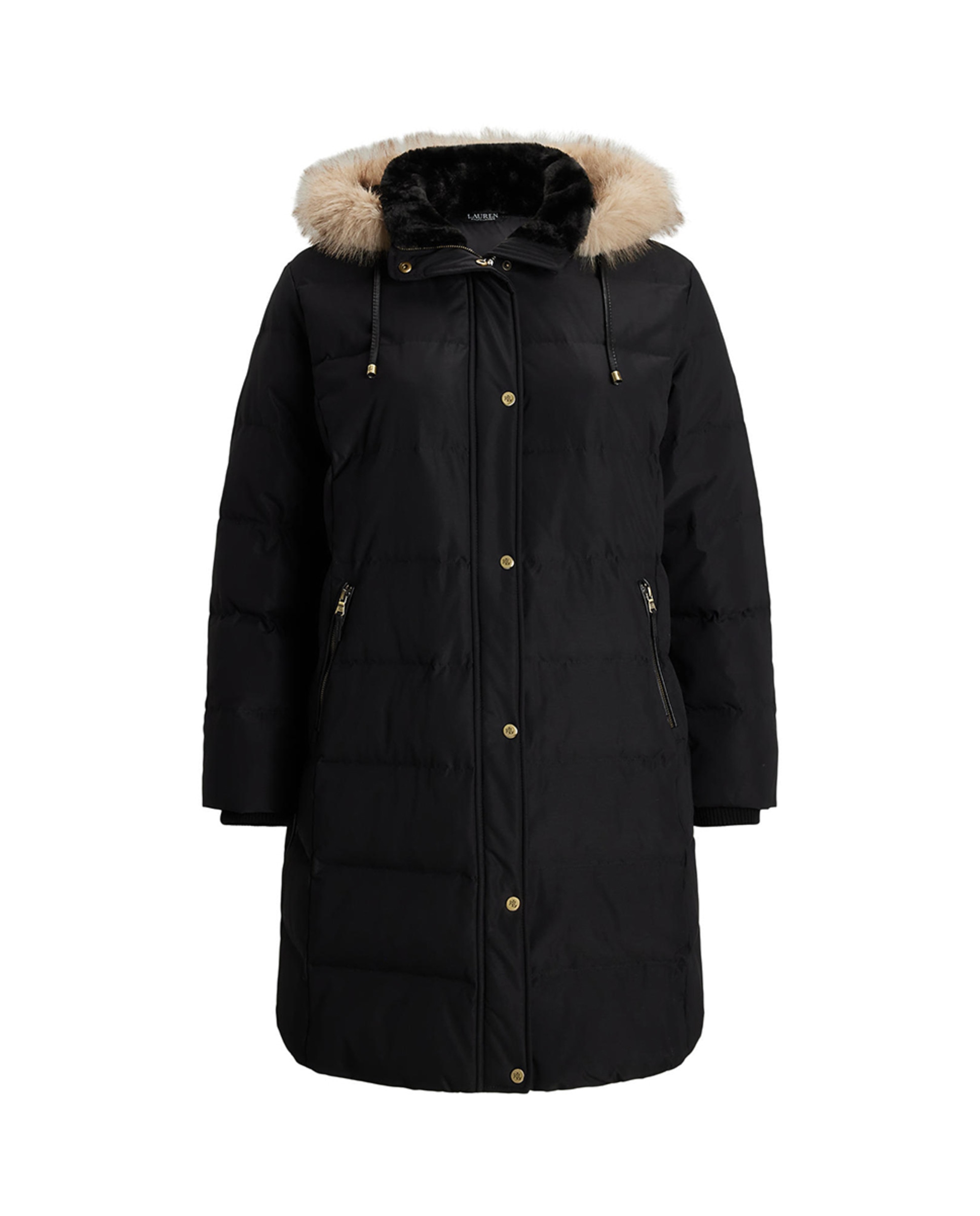 Parka de mulher com capuz Preto-7