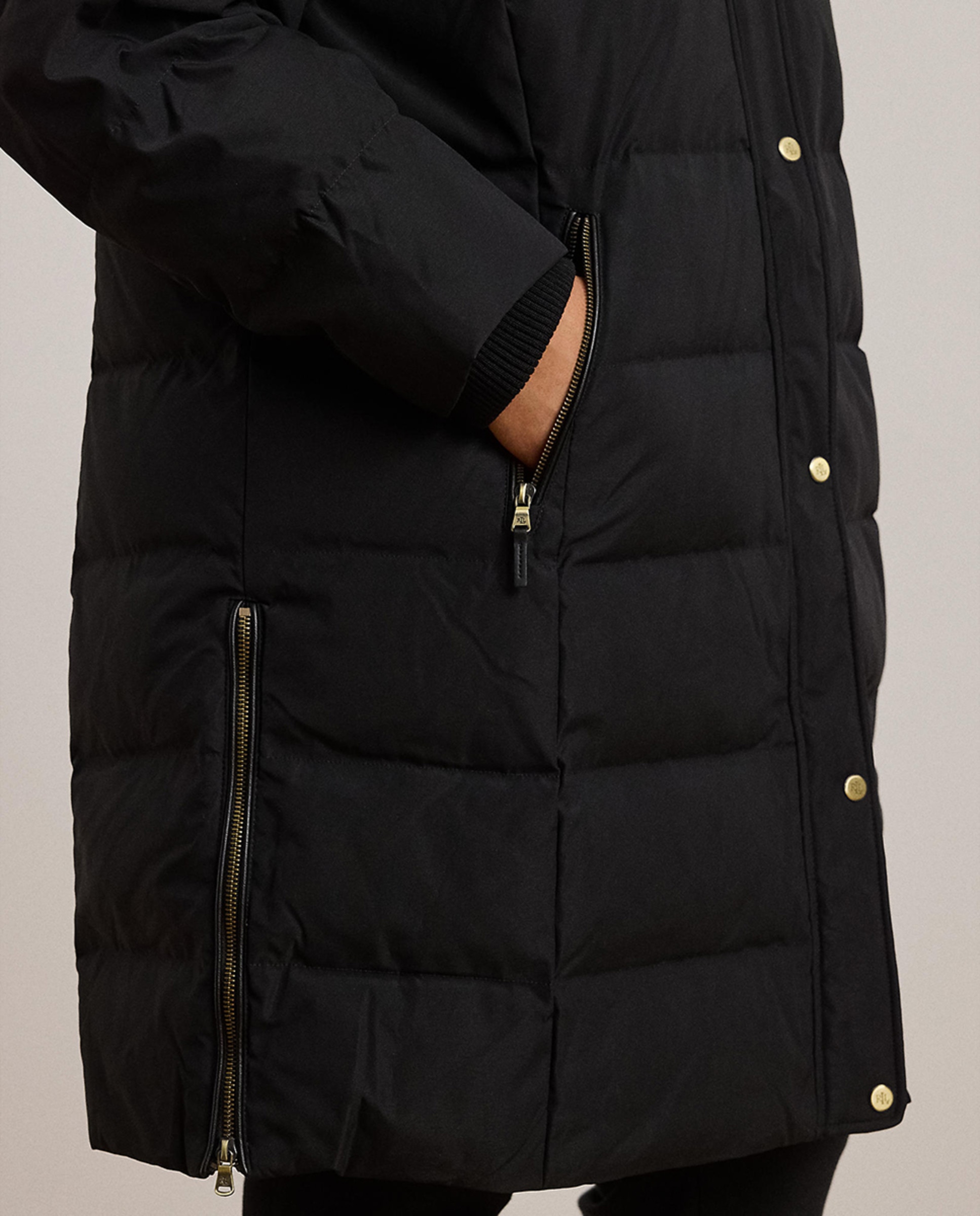 Parka de mulher com capuz Preto-6