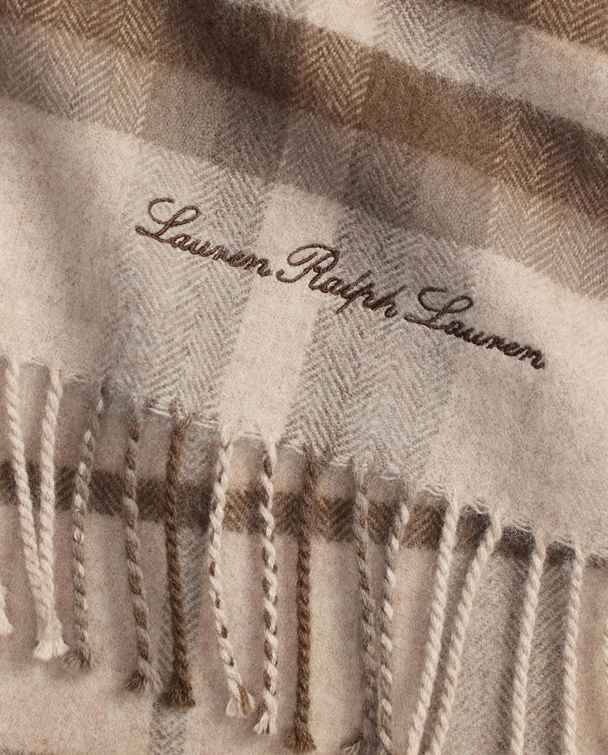 Cachecol de Lã Reversível Bege-3