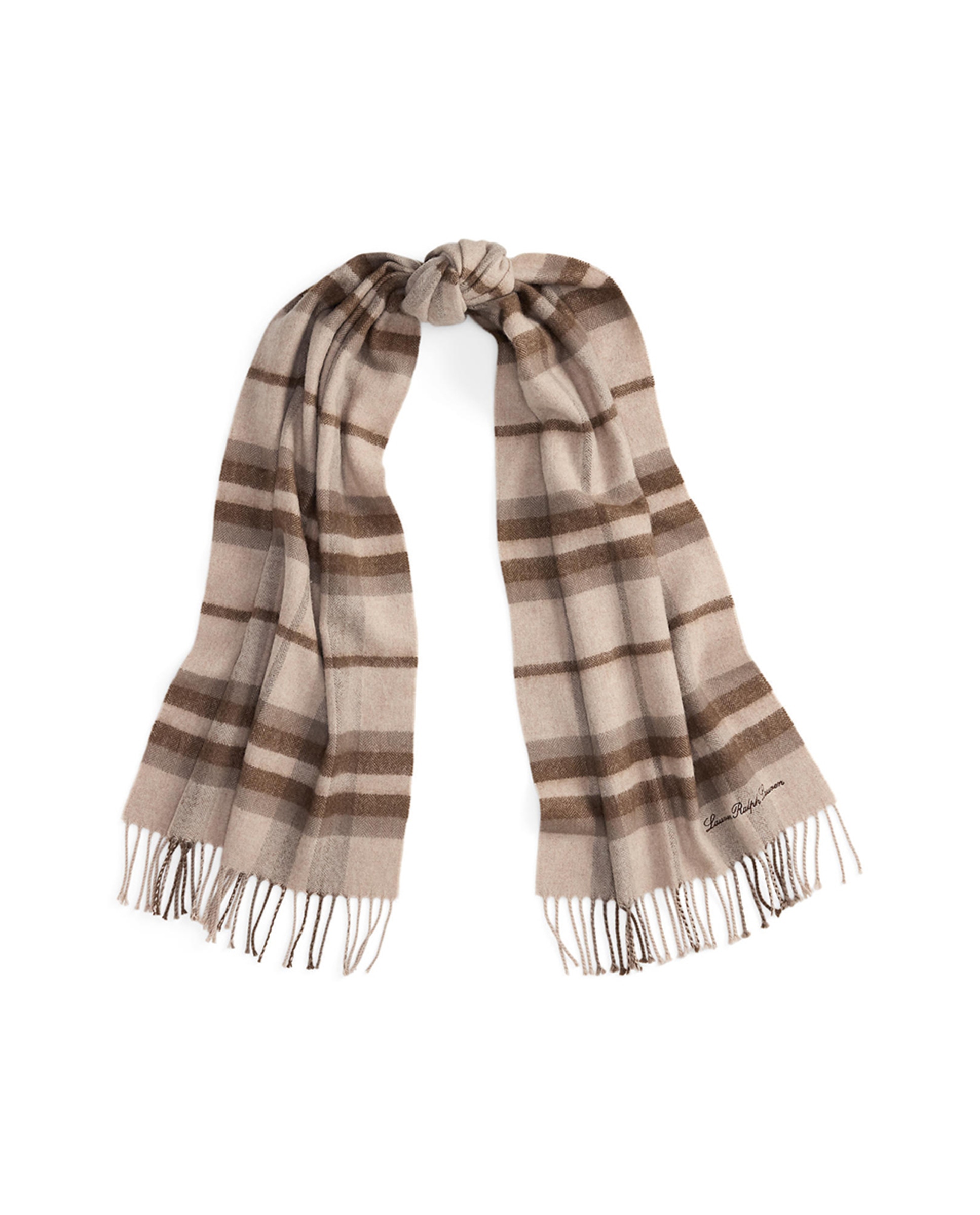 Cachecol de Lã Reversível Bege-2