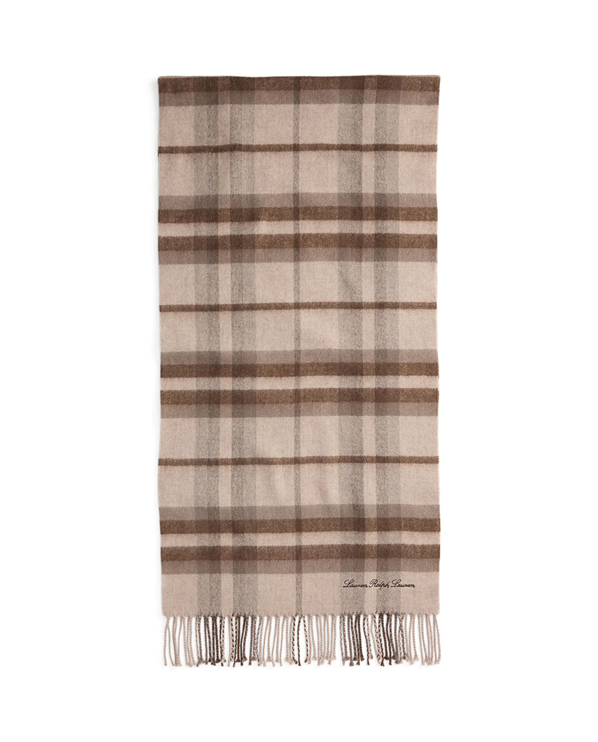 Cachecol de Lã Reversível Bege-1