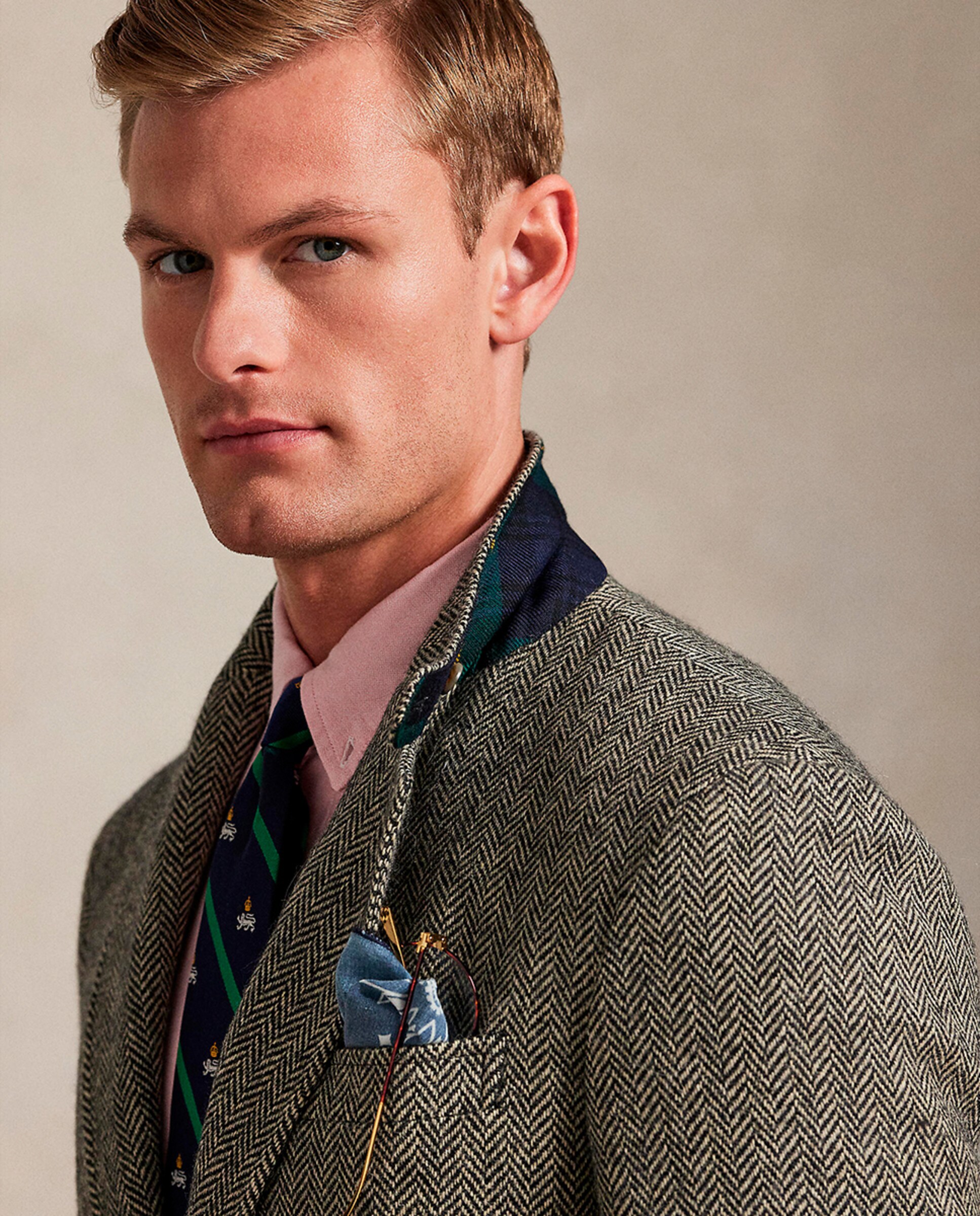 Blazer RL67 de Lã Cinzento-claro-3