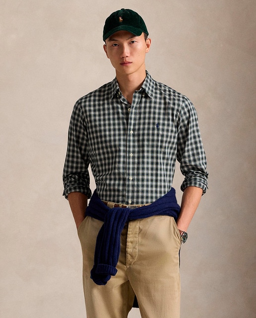 Imagen 0 de Camisa de hombre de sarga técnica Custom Fit