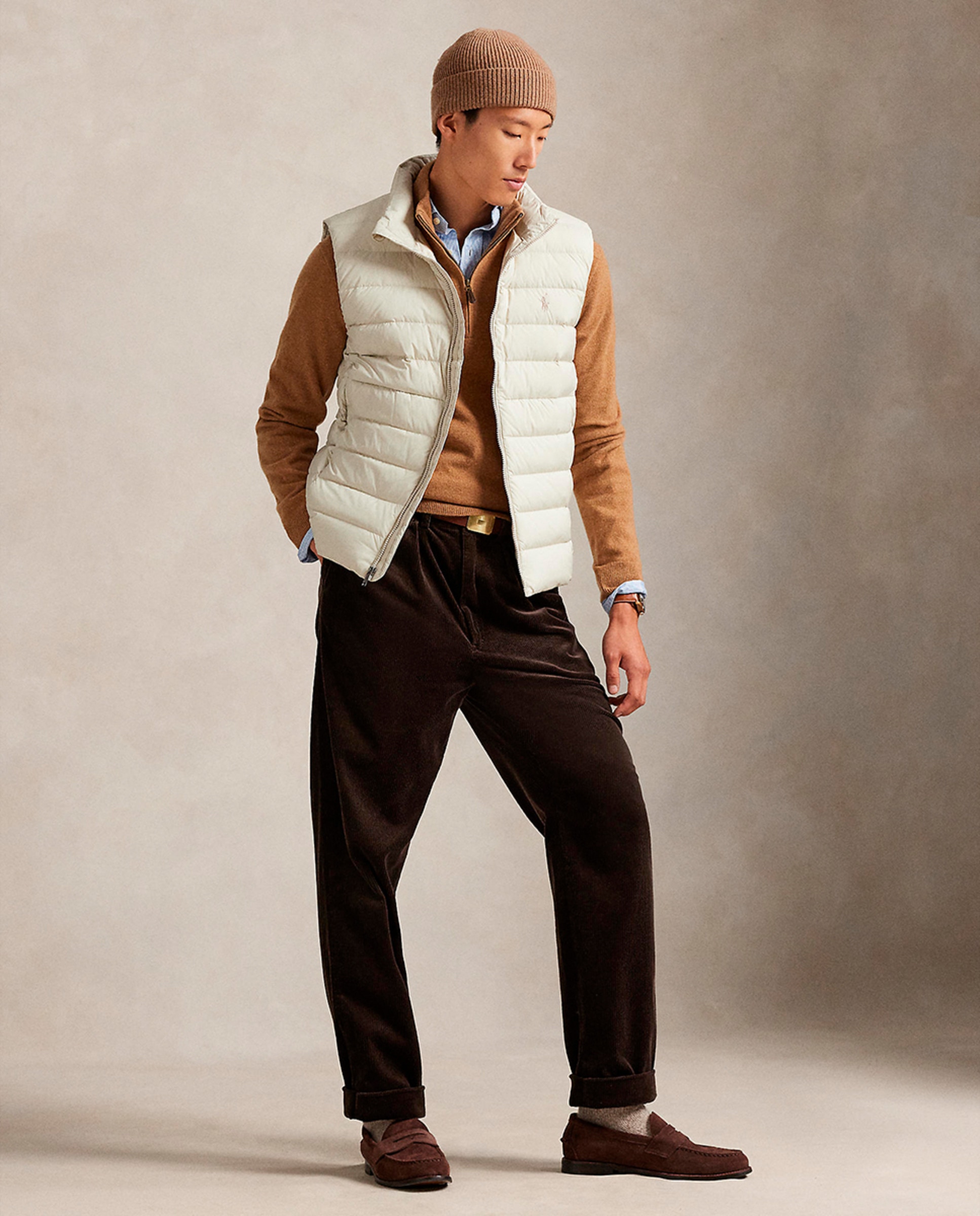 Colete Acolchoado com Logótipo Cru-6