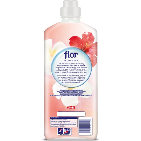 Limited Edition Jasmine and Ruby concentrated fabric softener bottle 78 washes + 11 free