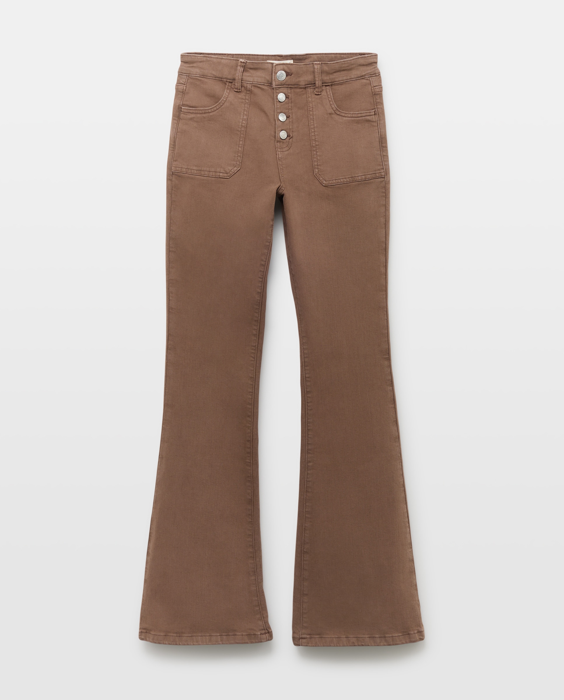 Calças Flare Carpenter Castanho-4