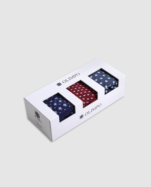 Imagem 0 de Estojo de Três Pares de Meias Curtas de Meio Cano