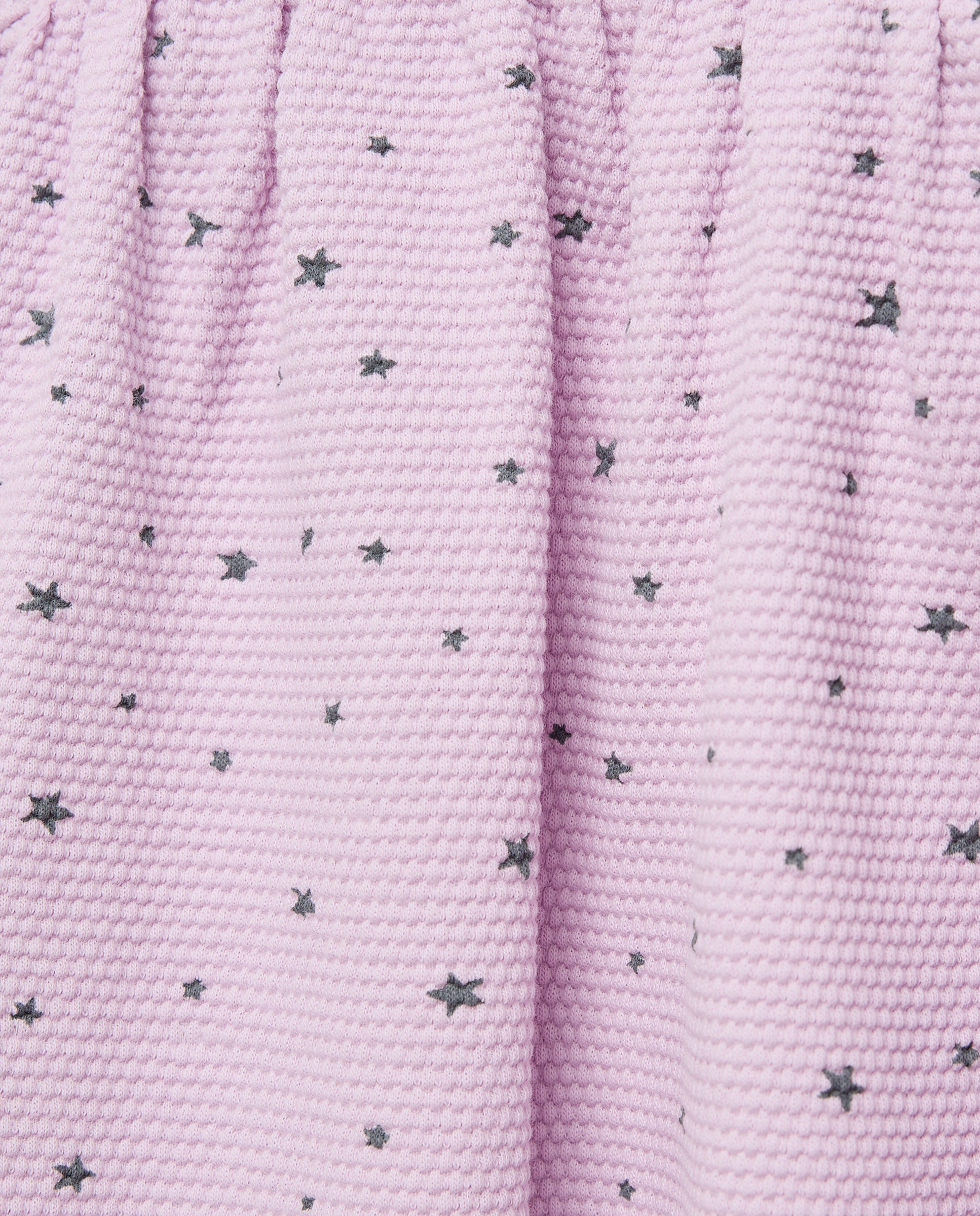 Vestido Gofrado com Manga Comprida e Estampado com Elásticos no Peito Kids El Corte Inglés Rosa-5