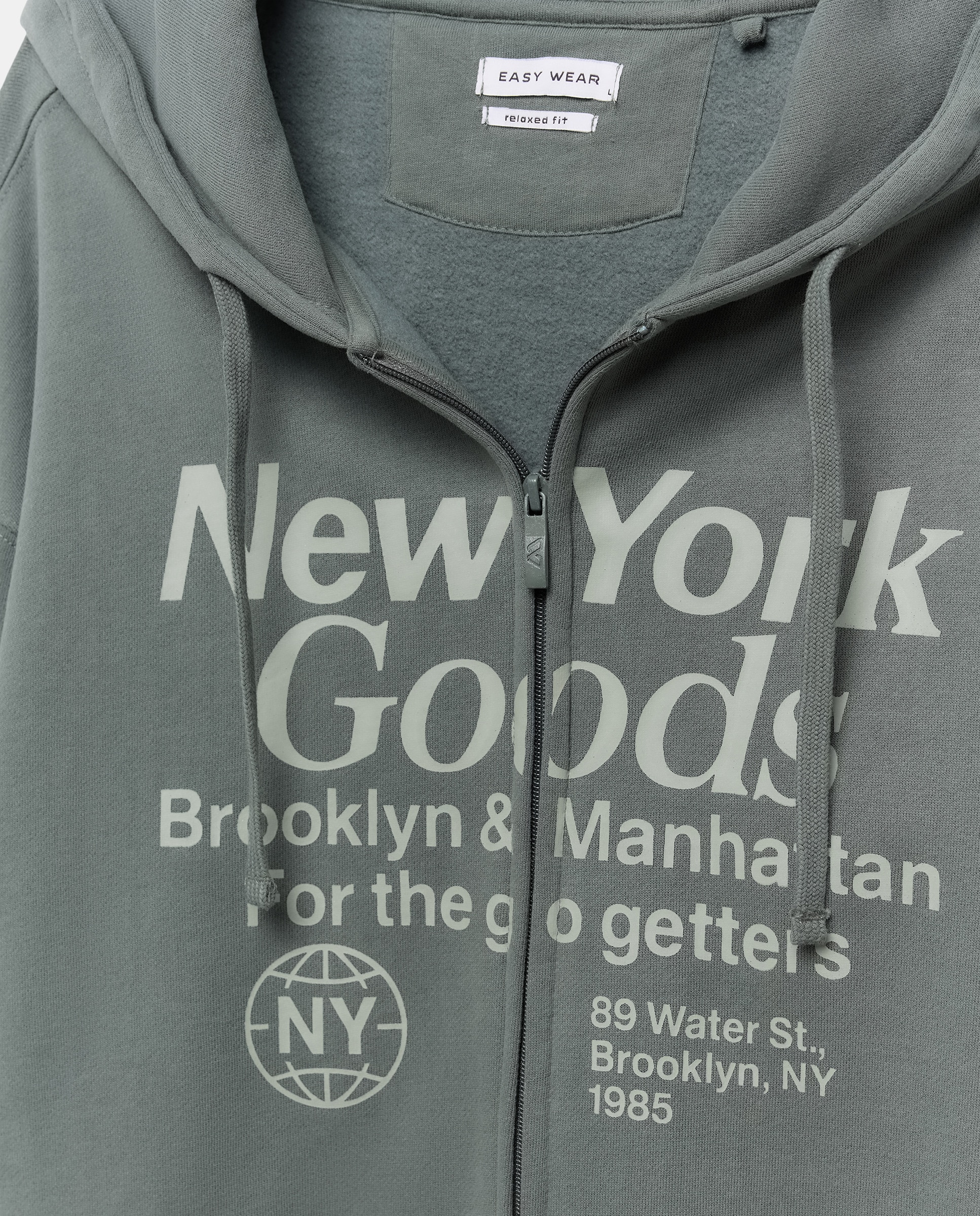 Sweatshirt com Capuz e Fecho de Correr Verde-5