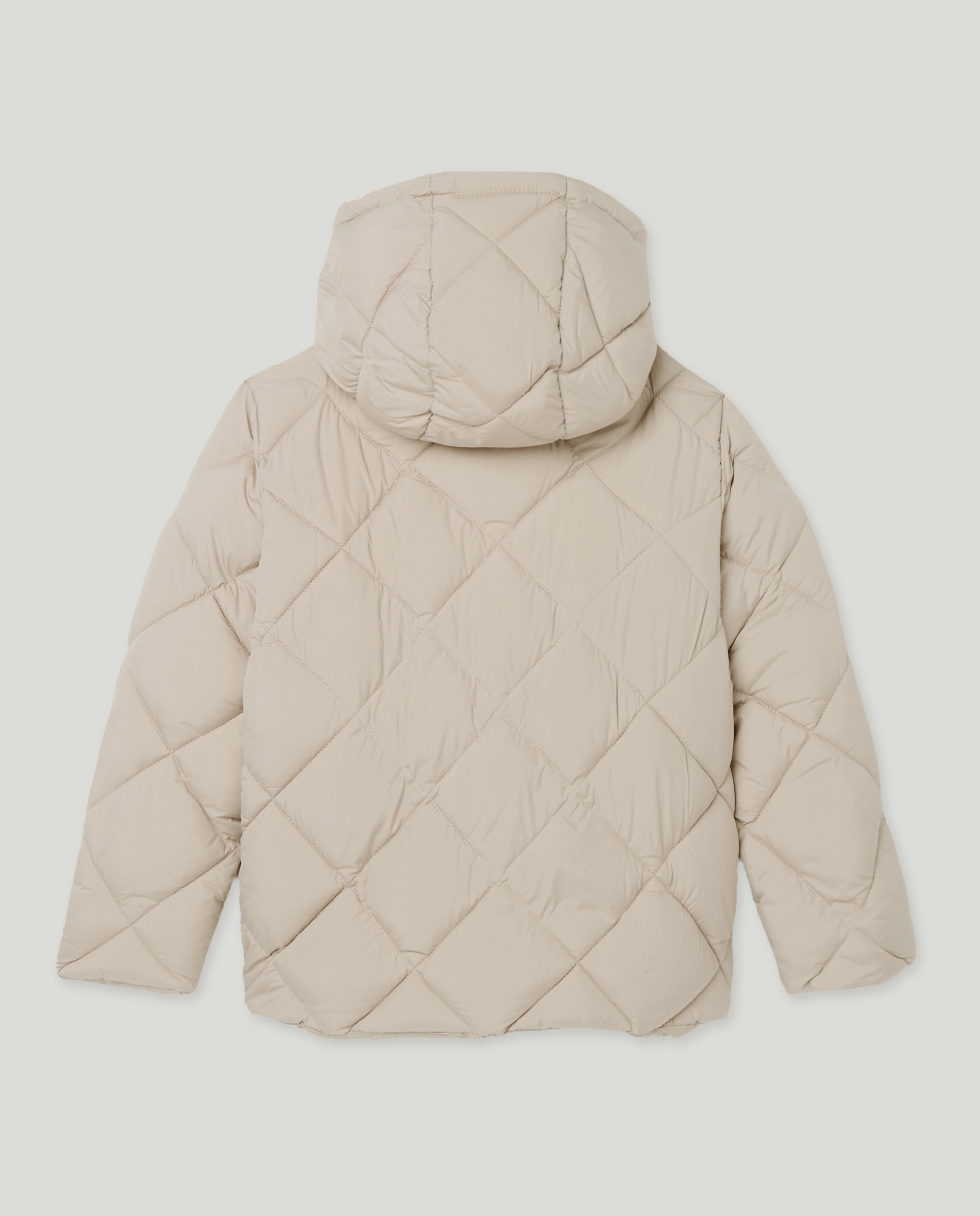 Parka de niño acolchada con capucha Marrón-2