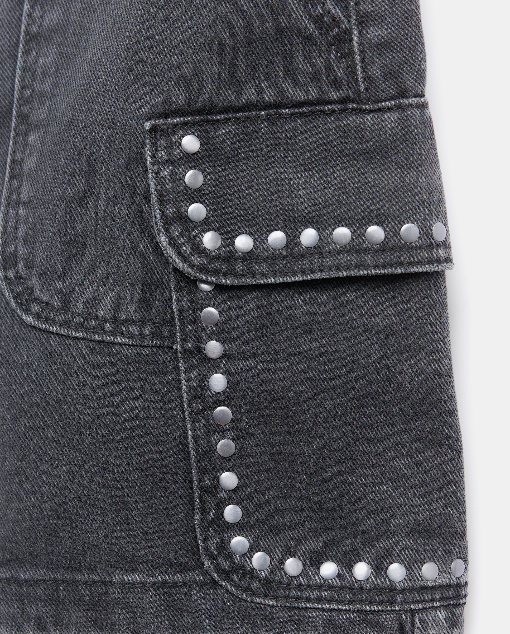 Falda denim cargo con tachas de niña - Kids El Corte Inglés - Negro intenso Negro intenso-5
