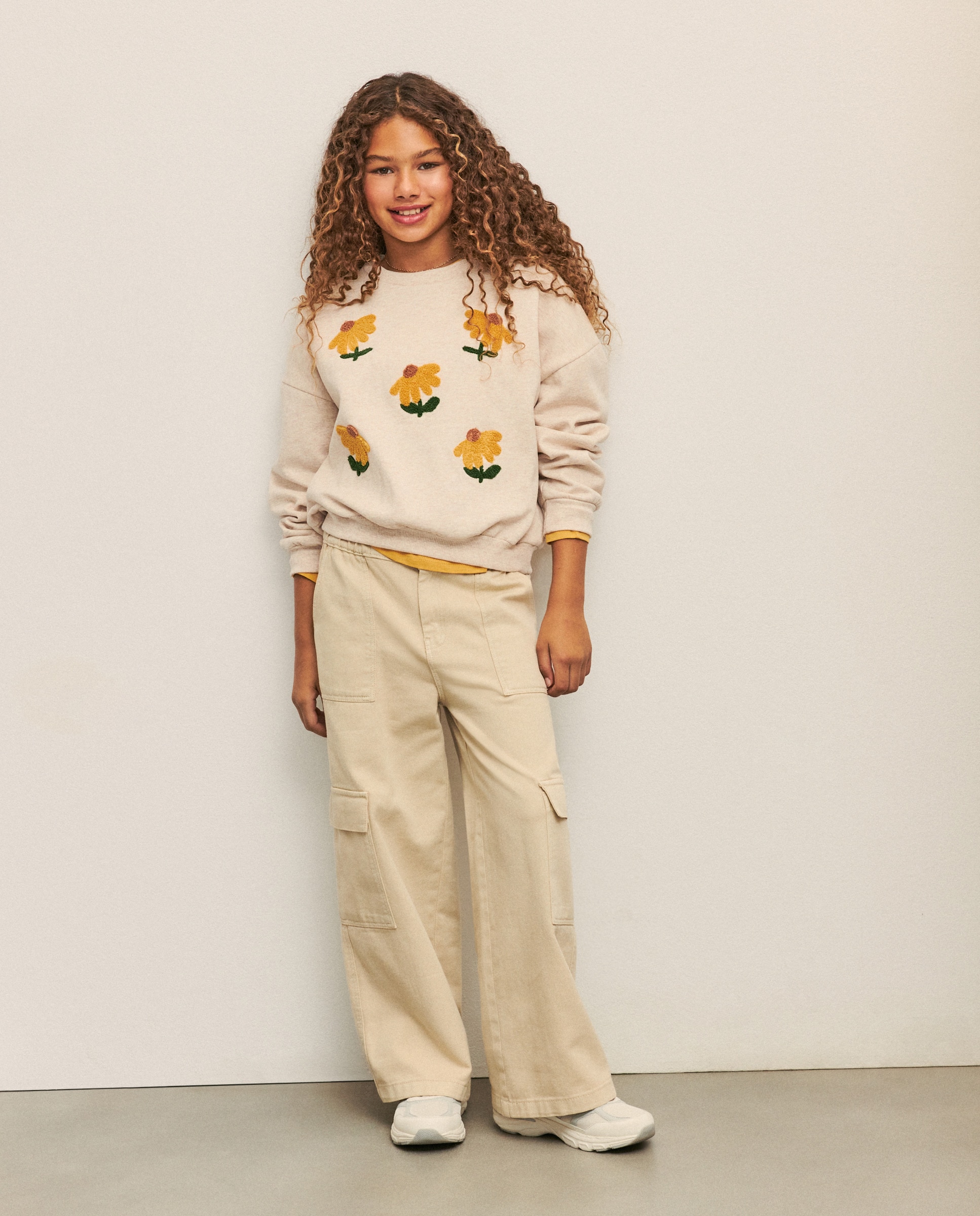 Sweatshirt com Estampado Floral Cornelli Castanho-2