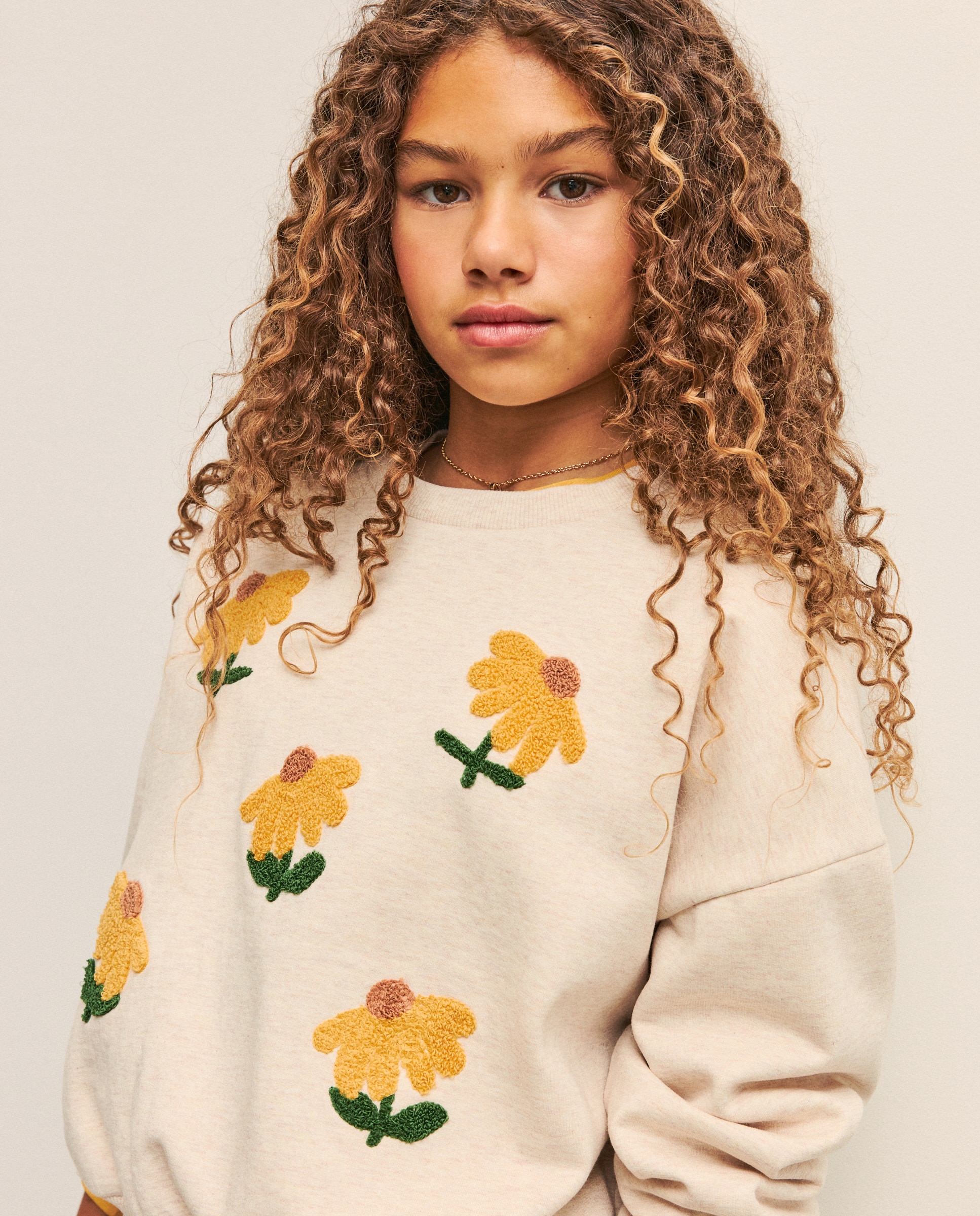 Sweatshirt com Estampado Floral Cornelli Castanho-1