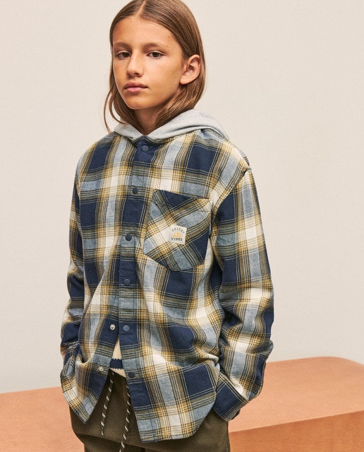 Imagem 0 de Sobrecamisa de Manga Comprida com Capuz