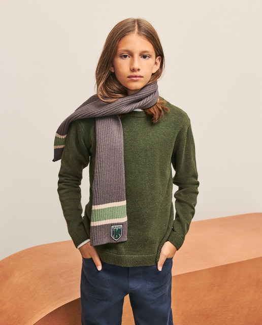 Imagem 0 de Camisola de Malha Básica de Tricot Lisa com Gola Redonda