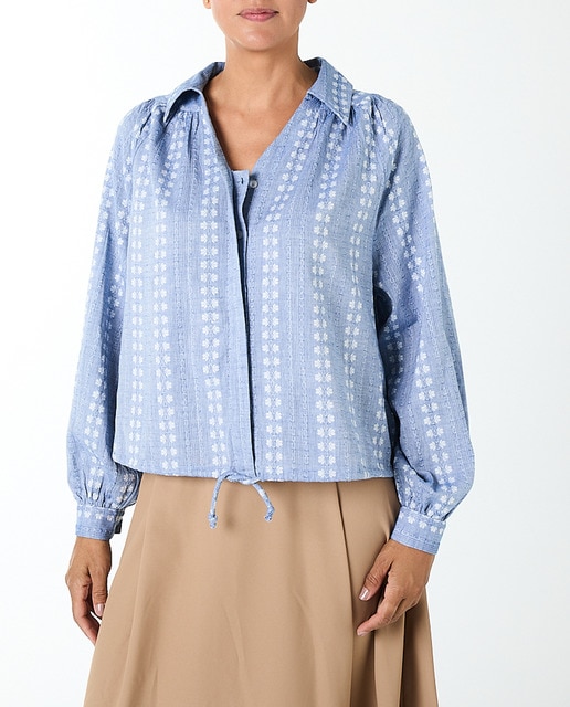 Imagen 0 de Blusa con estampado floral de manga larga