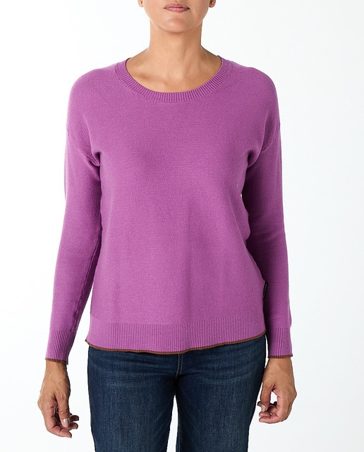 Imagen 0 de Jersey basico de cuello caja y manga larga