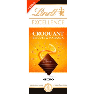 Chocolate Crocante de Laranja Excellence embalagem 100 g - Lindt