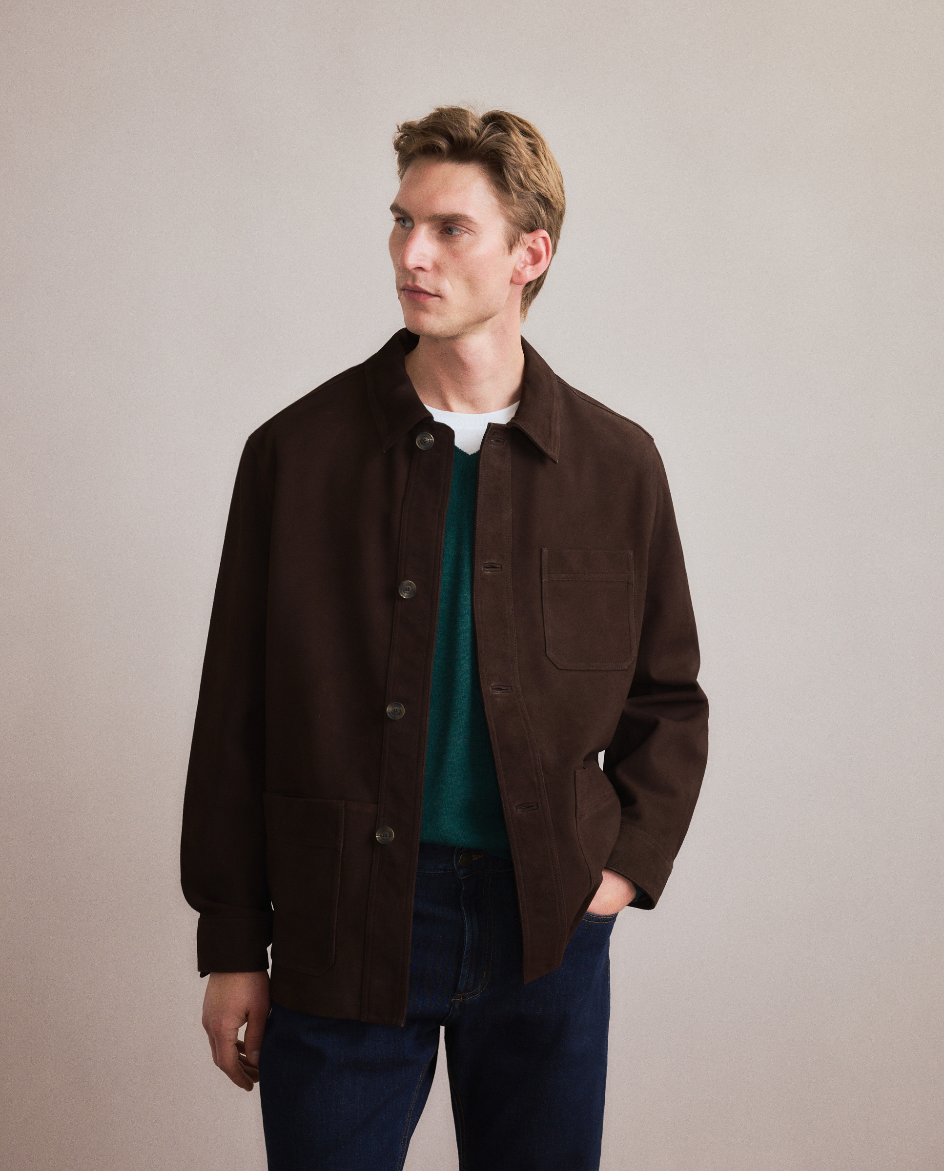 Worker de Camurça Castanho-escuro-1