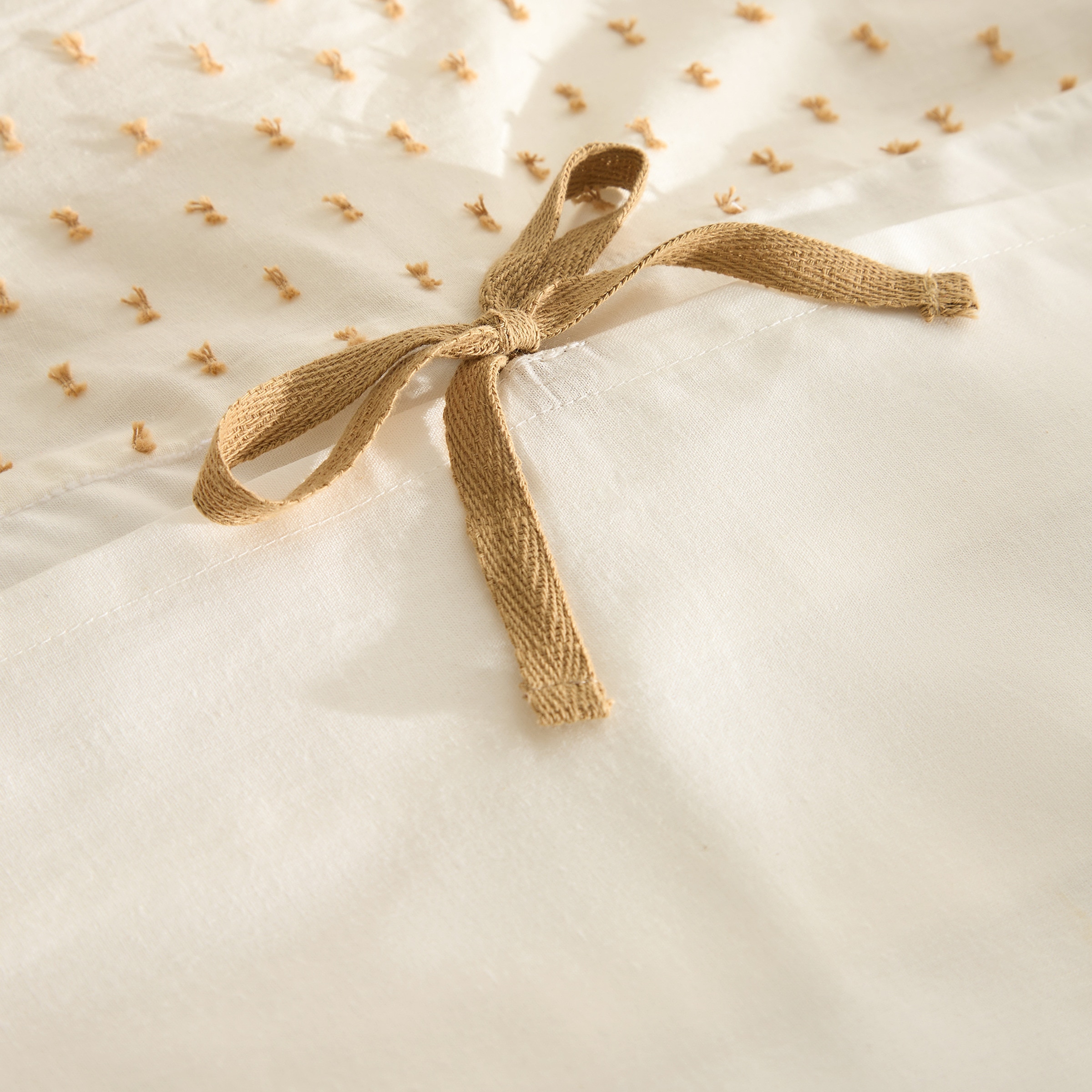 Juego de funda nórdica algodón Plumeti Basics El Corte Inglés Beige-6